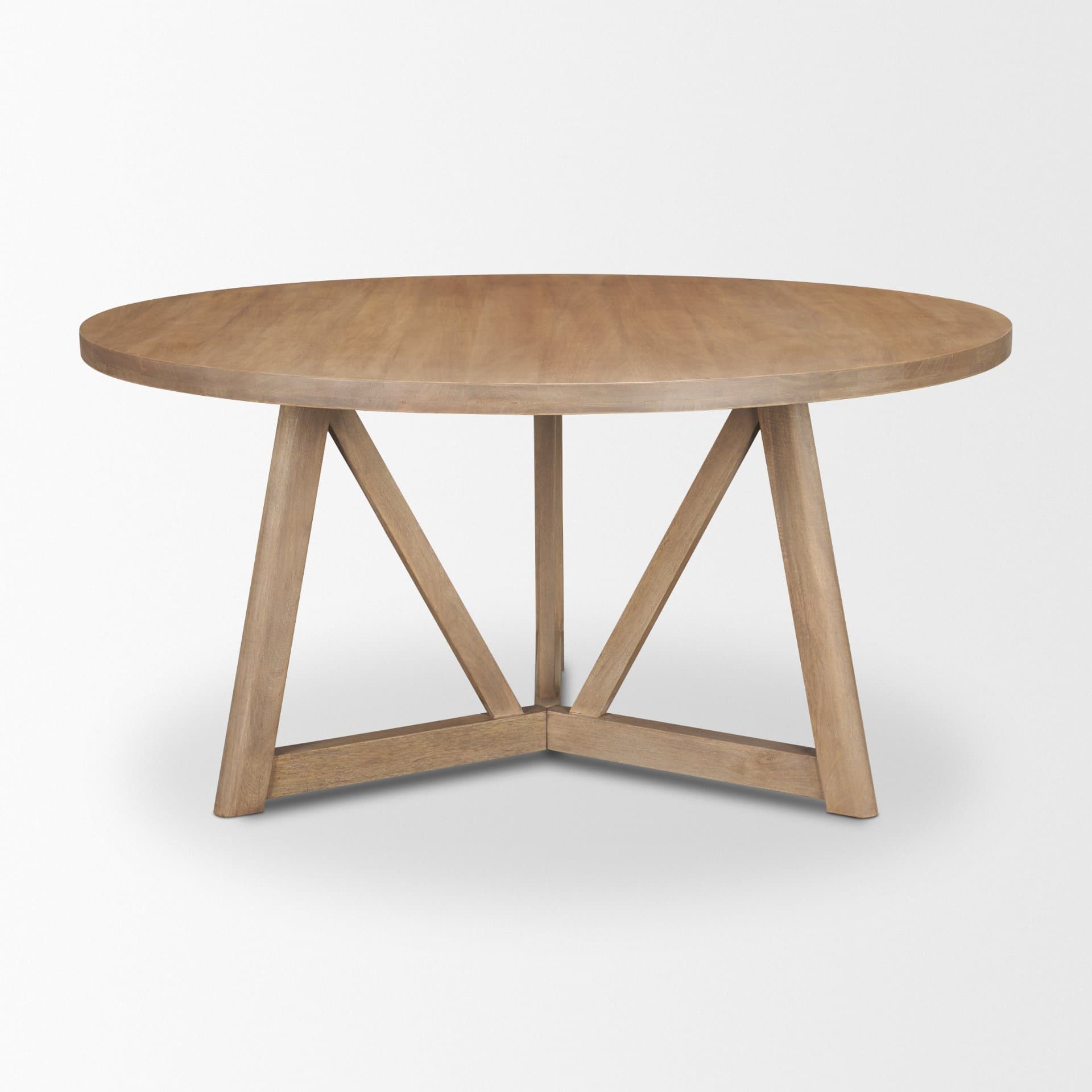 Legolas 60" Round Dining Table | Modern | Brown Wood | Seats 6 — product photograph