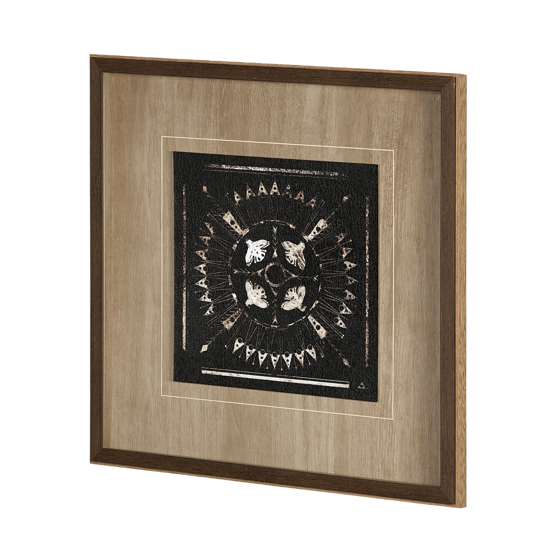 Sandpainting-Ink I by Mercana Studio a Hand Embellished Textured Framed Art Print Matted under Glass — product photograph