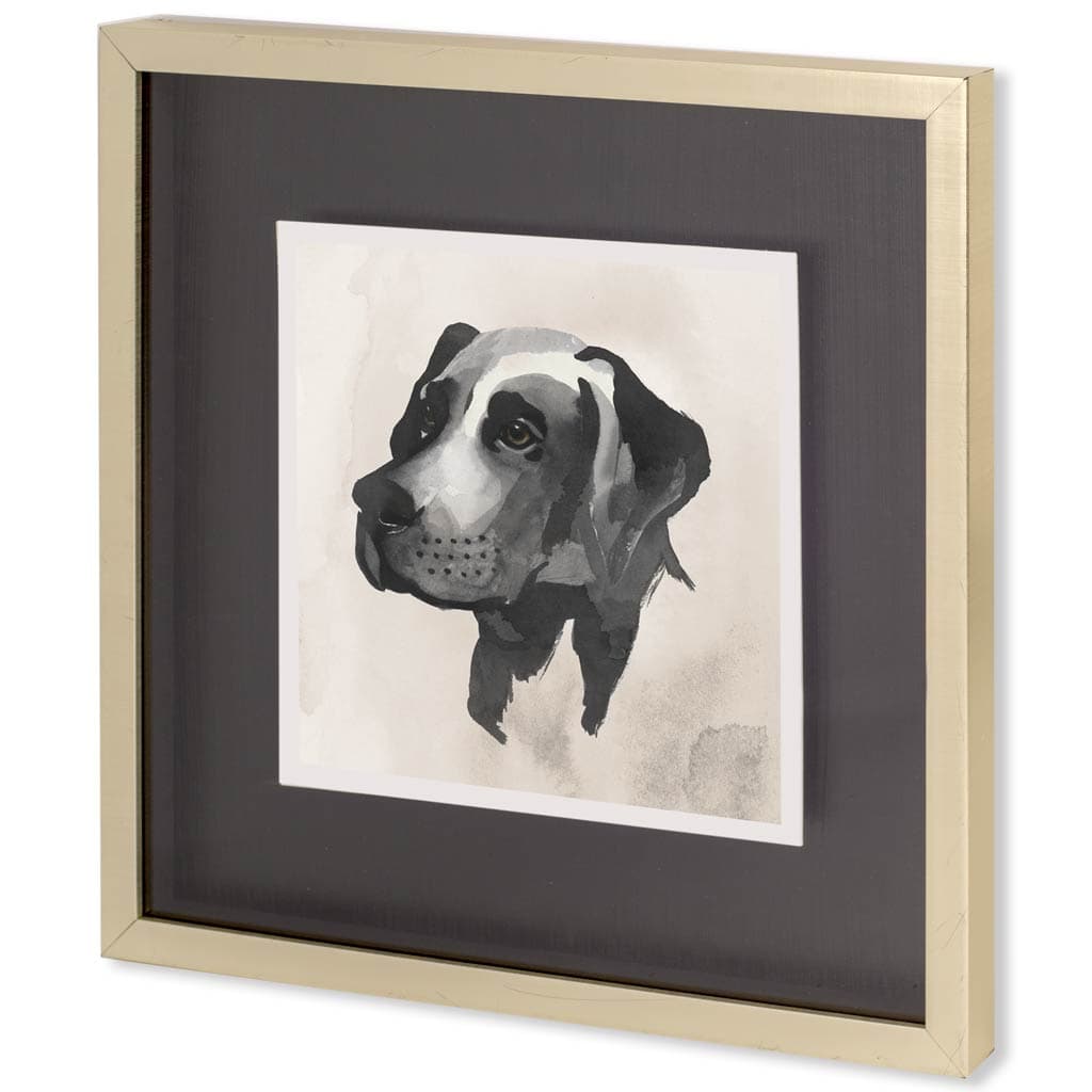 Small Inked Dogs I by Grace Popp a Hand Embellished Textured Framed Art Print Matted under Glass — product photograph