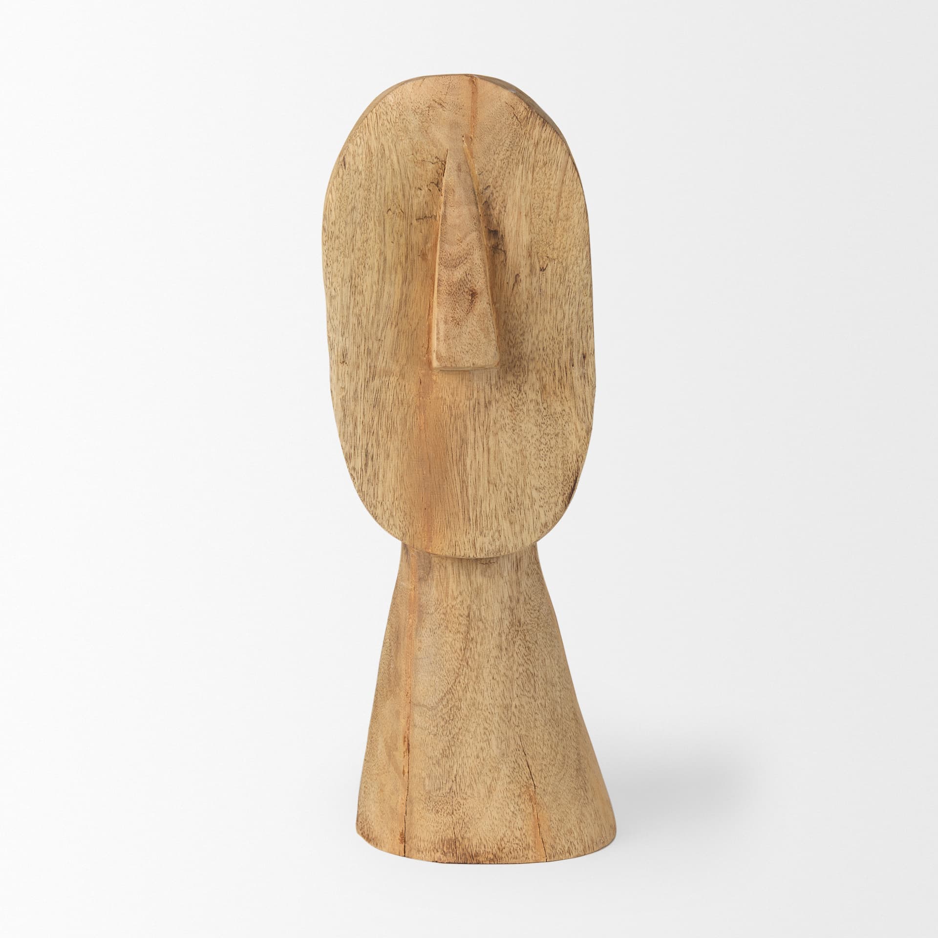 Ivan Large Wooden Head Sculpture — product photograph