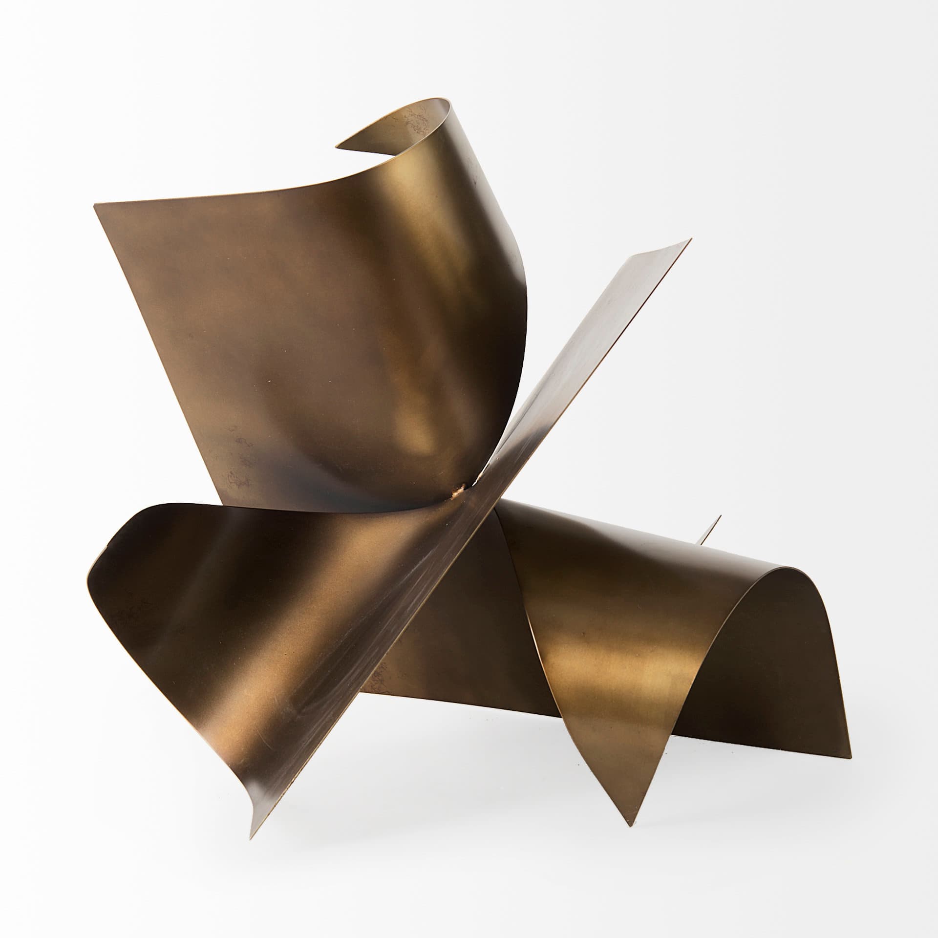 Francesca 18.1L x 18.1W x 18.1H Antique Gold Metal Sculptural Decorative Object — product photograph