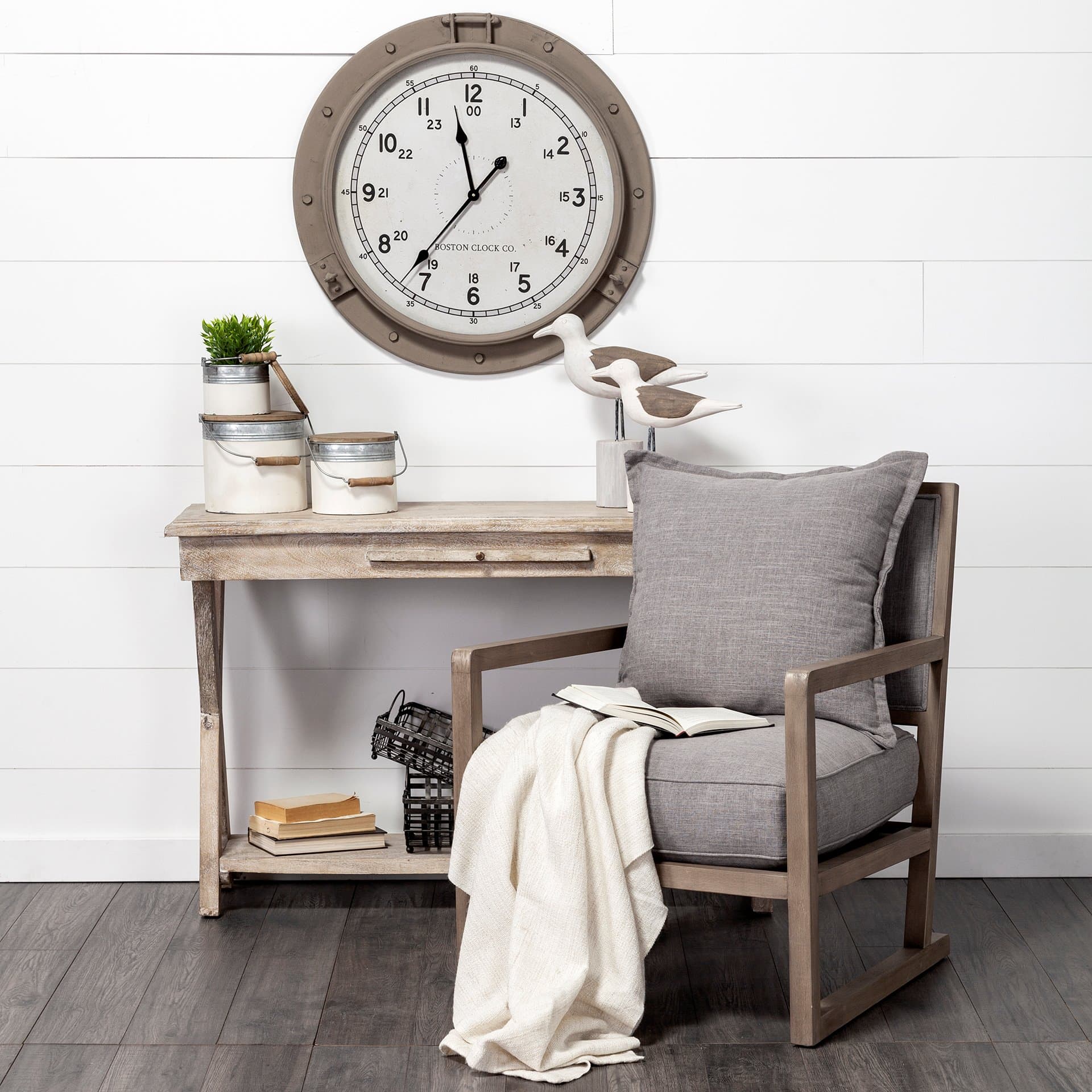 Alani (Set of 3) White Metal Storage Boxes — in a styled room