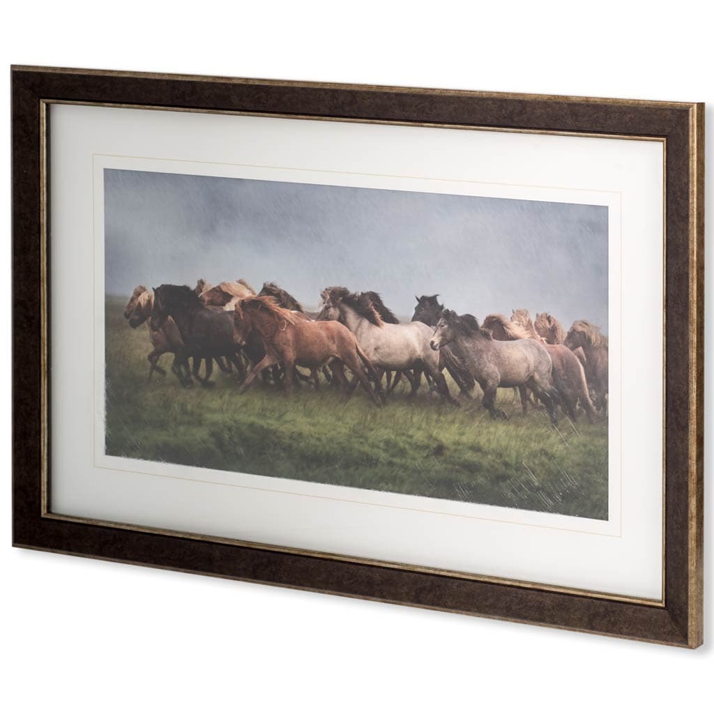 Custom Icelandic Horses XIII (MC) by PH Burchett Hand Embellished Framed Photo Art Print Matted unde — product photograph