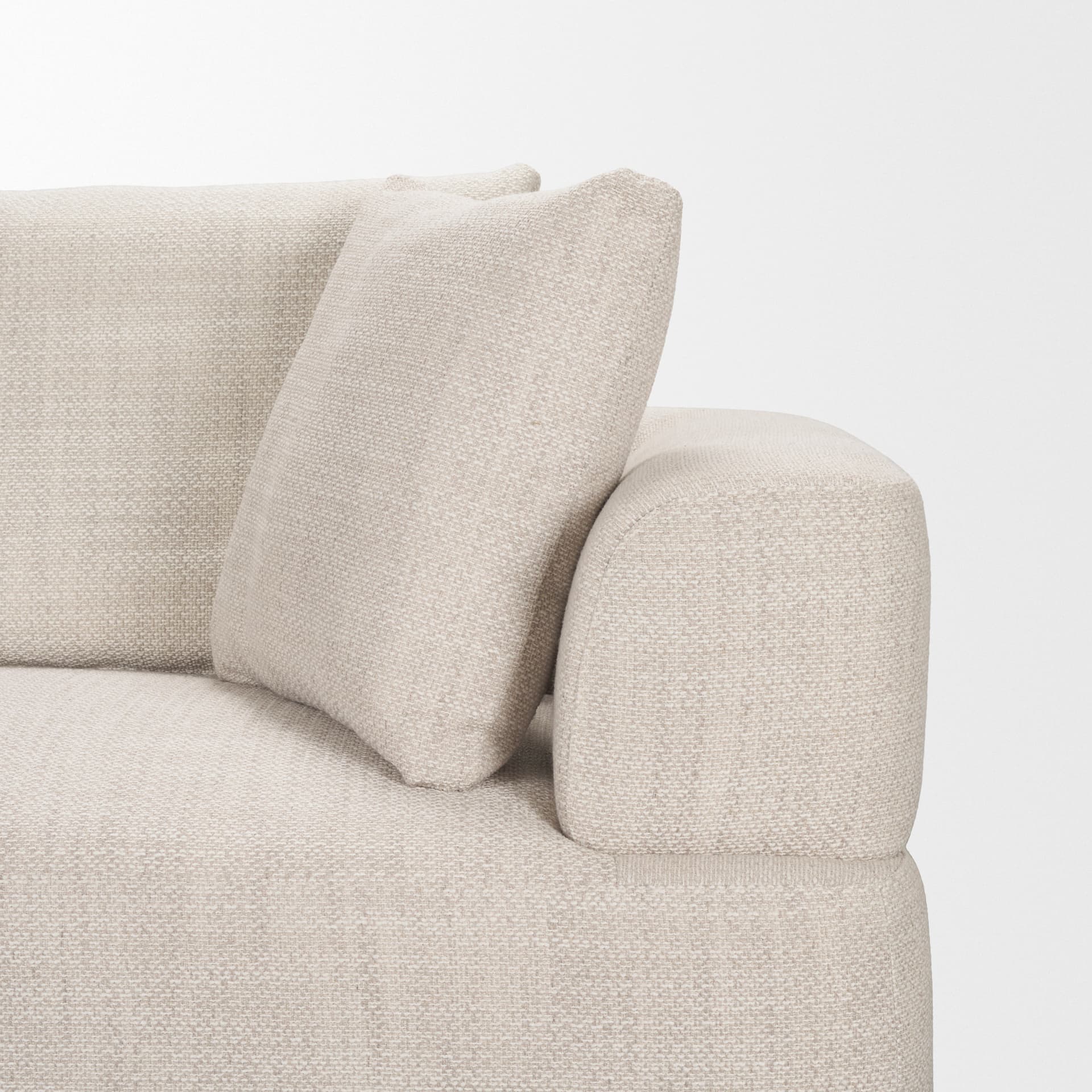 Warner Oatmeal 3 Piece Sofa Set w/Corner Piece — product photograph