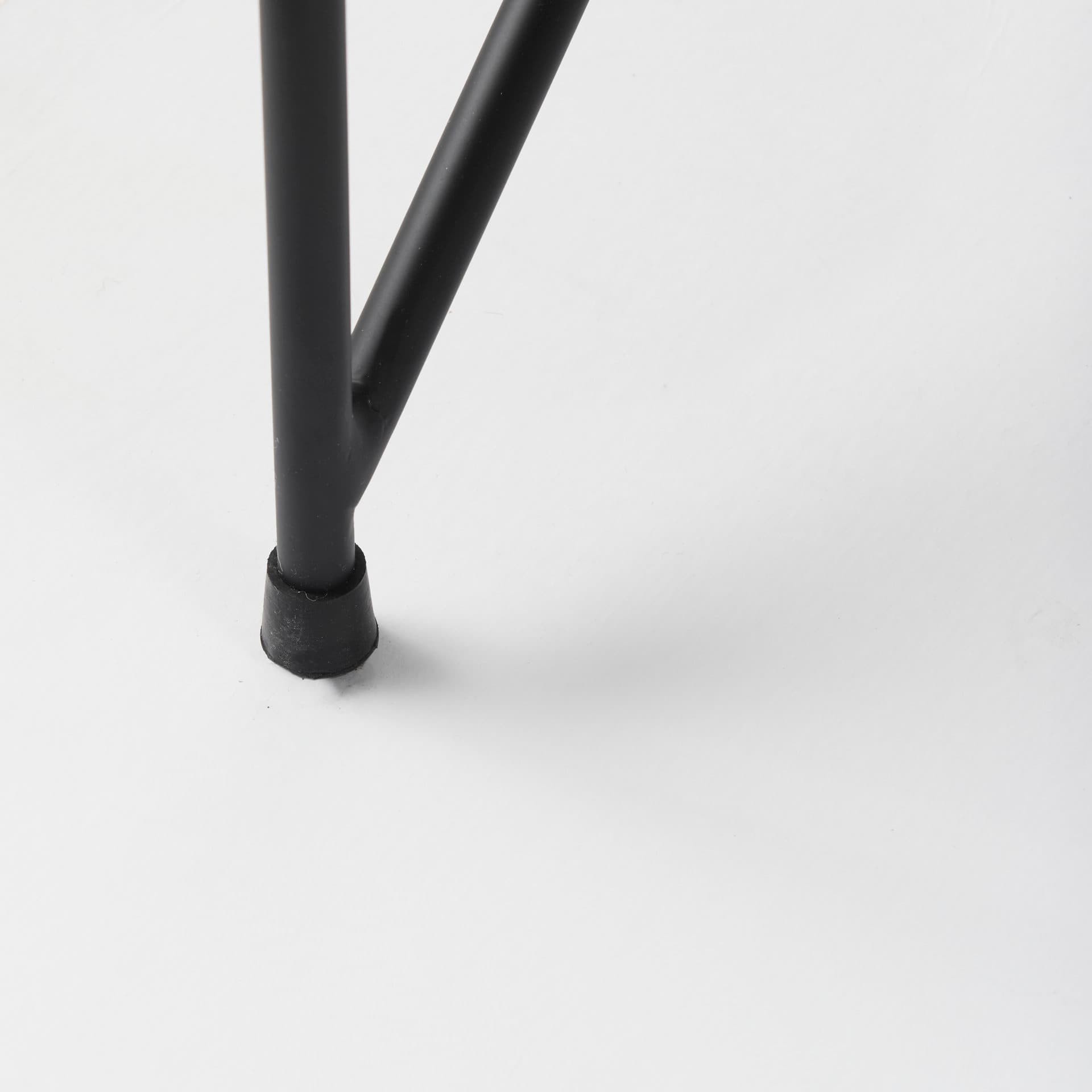 Leonidas 28.5L x 29.5W x 34.0H Black Faux Leather Seat W/ Black Metal Frame Accent Chair — product photograph
