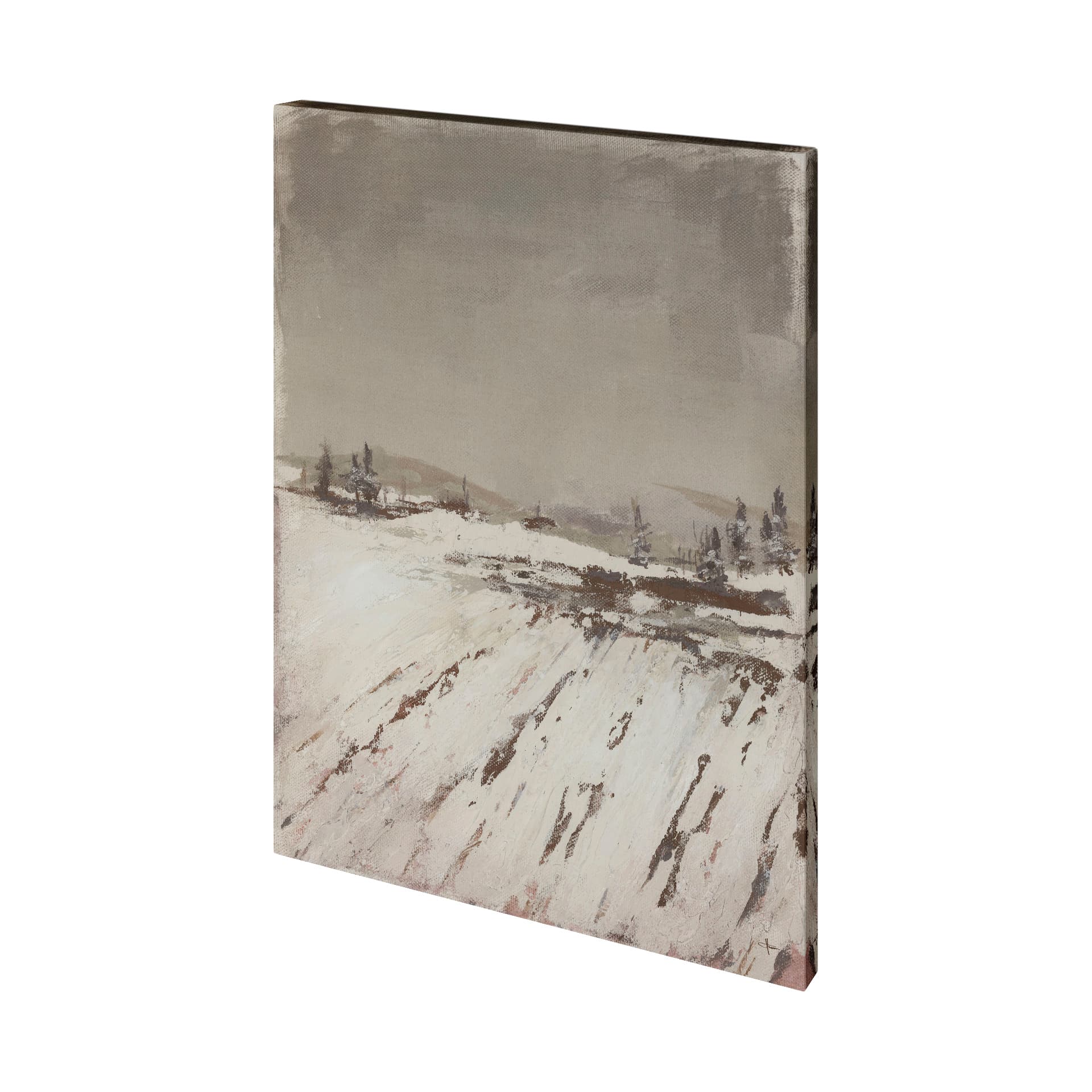 Silent Snow I by Jonathan Klassen a Hand Embellished Textured Canvas — product photograph