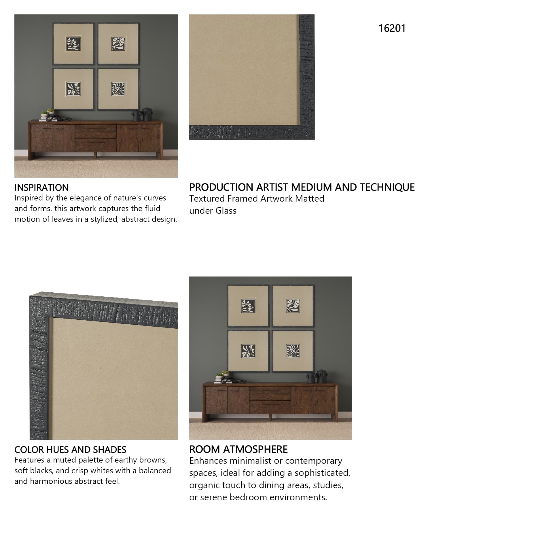 Spanish Tile Dark IV by Mercana Studio Textured Framed Artwork Matted under Glass — in a styled room