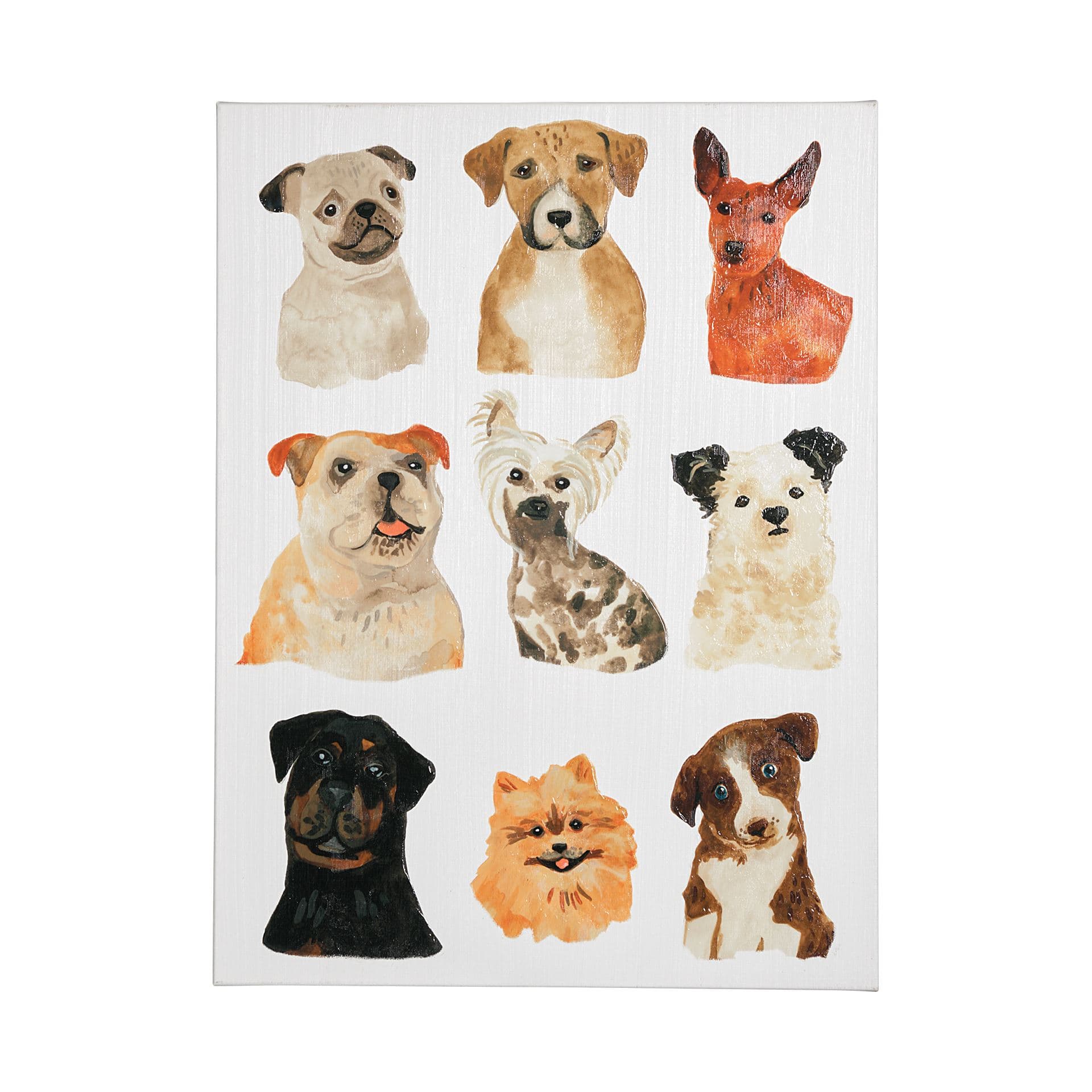 Doggos & Puppers I by June Erica Vess a Hand Embellished Textured Canvas — product photograph