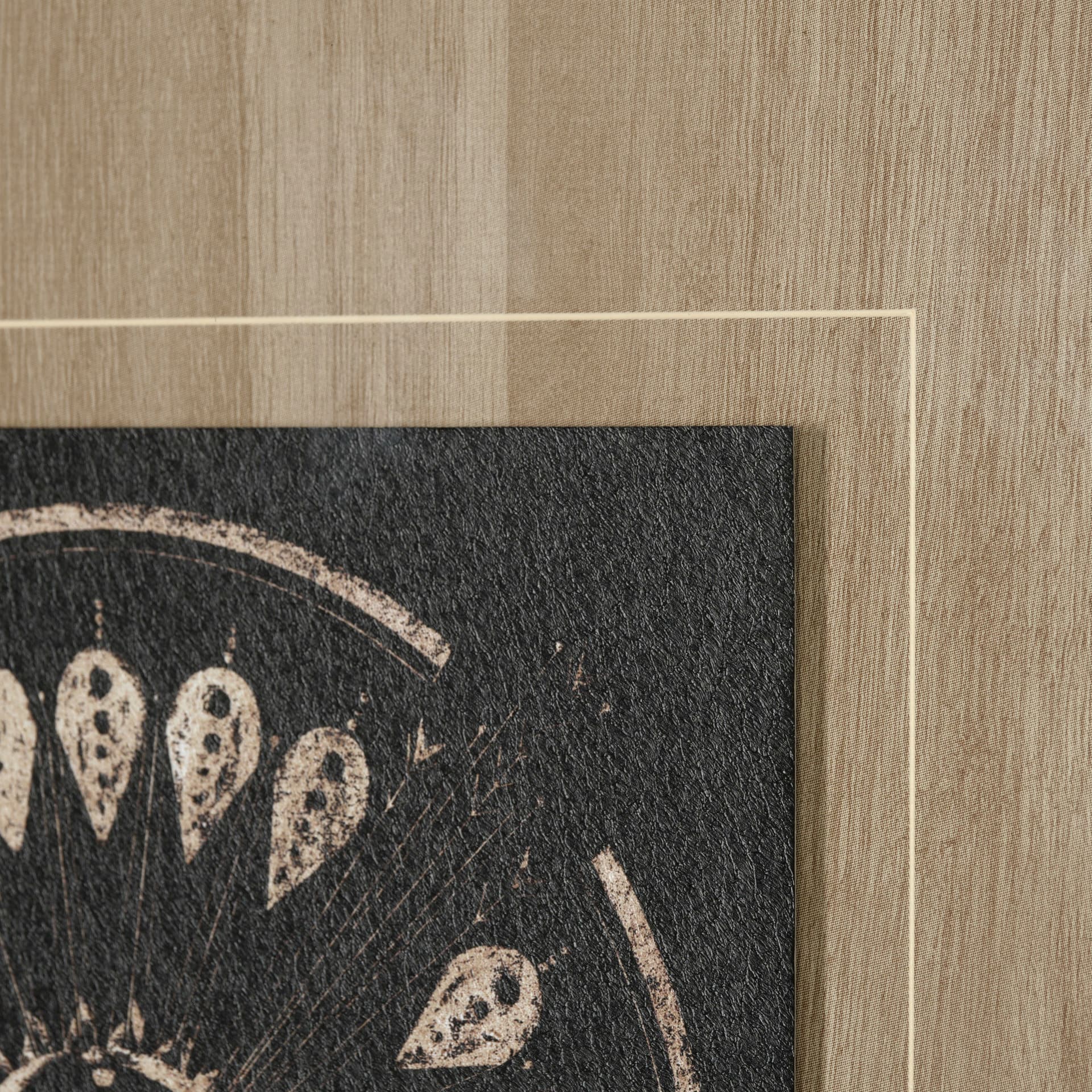 Sandpainting-Ink II by Mercana Studio Hand Embellished Textured Framed Art Print Matted under Glass — product photograph
