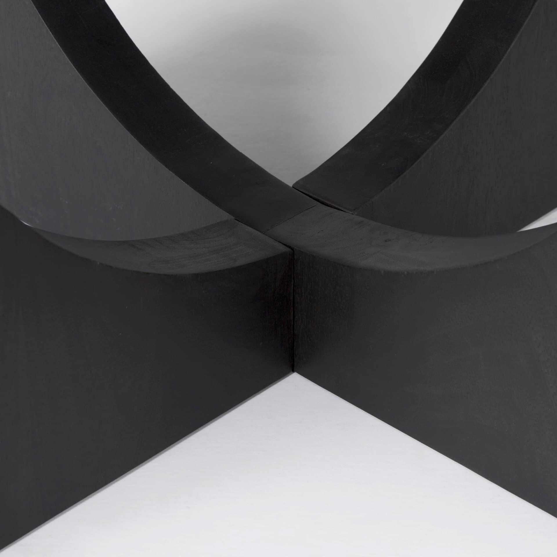 Liesl 54" Round Pedestal Dining Table | Modern | Black Wood | Seats 6 — product photograph