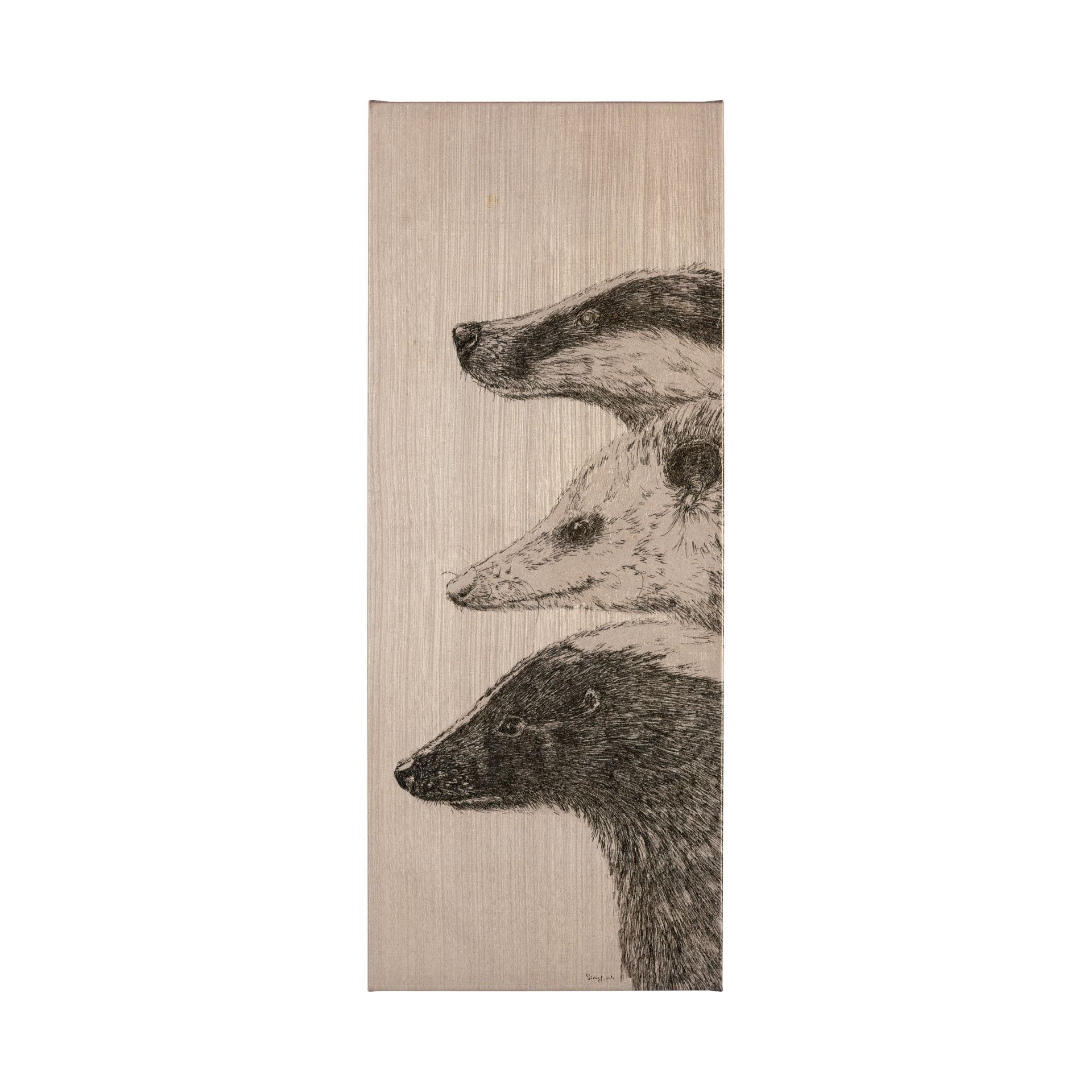 Three is a Crowd I by Mercana Studio a Hand Embellished Textured Canvas — product photograph