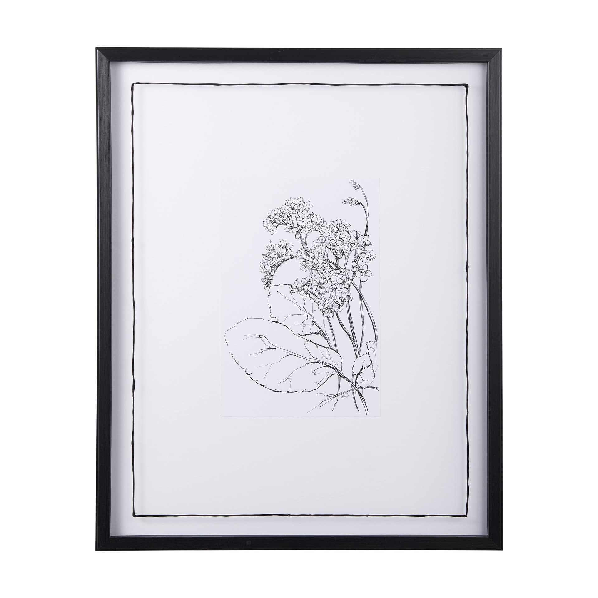 Spring Blooming VIII by Mercana Studio Hand Embellished Textured Framed Art Print Matted under Glass — product photograph