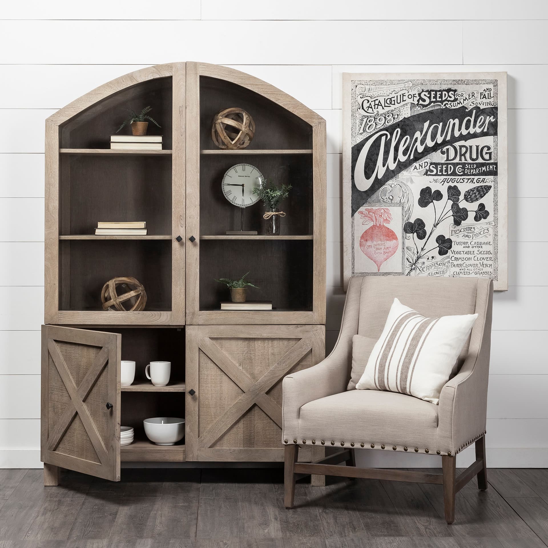 Tibik 8L x 8W Natural Wooden Orb — in a styled room