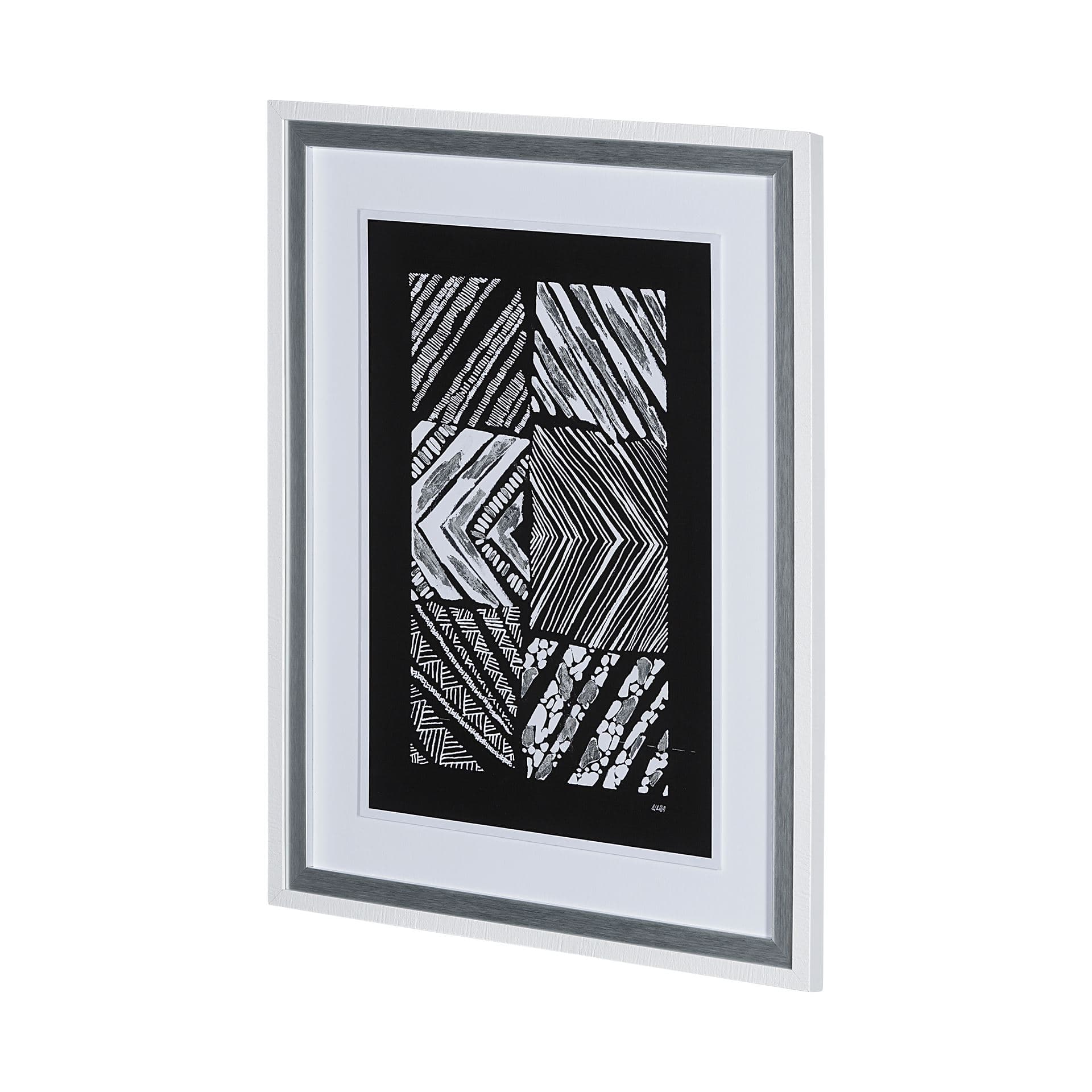 Maze I by Alarm a Hand Embellished Textured Framed Art Print Matted under Glass — product photograph