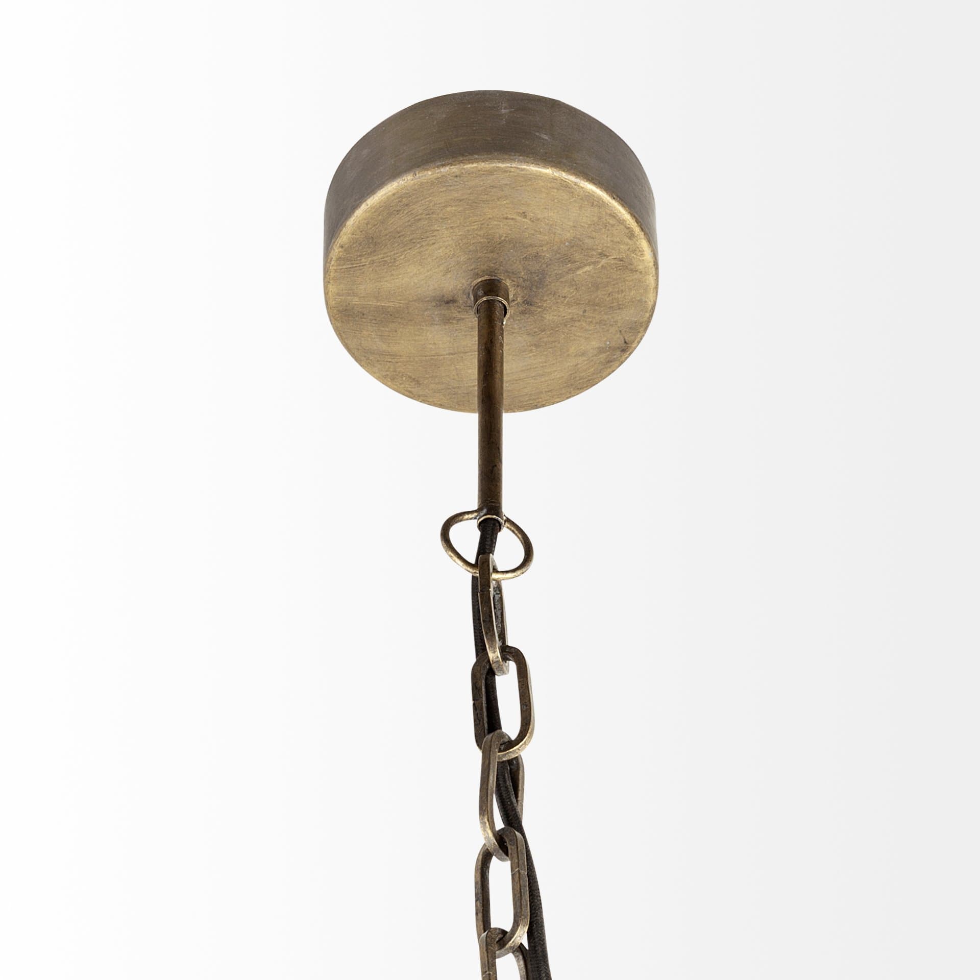 Dyson I 18x18 Black Metal Triangular Orb Pendant Light — product photograph