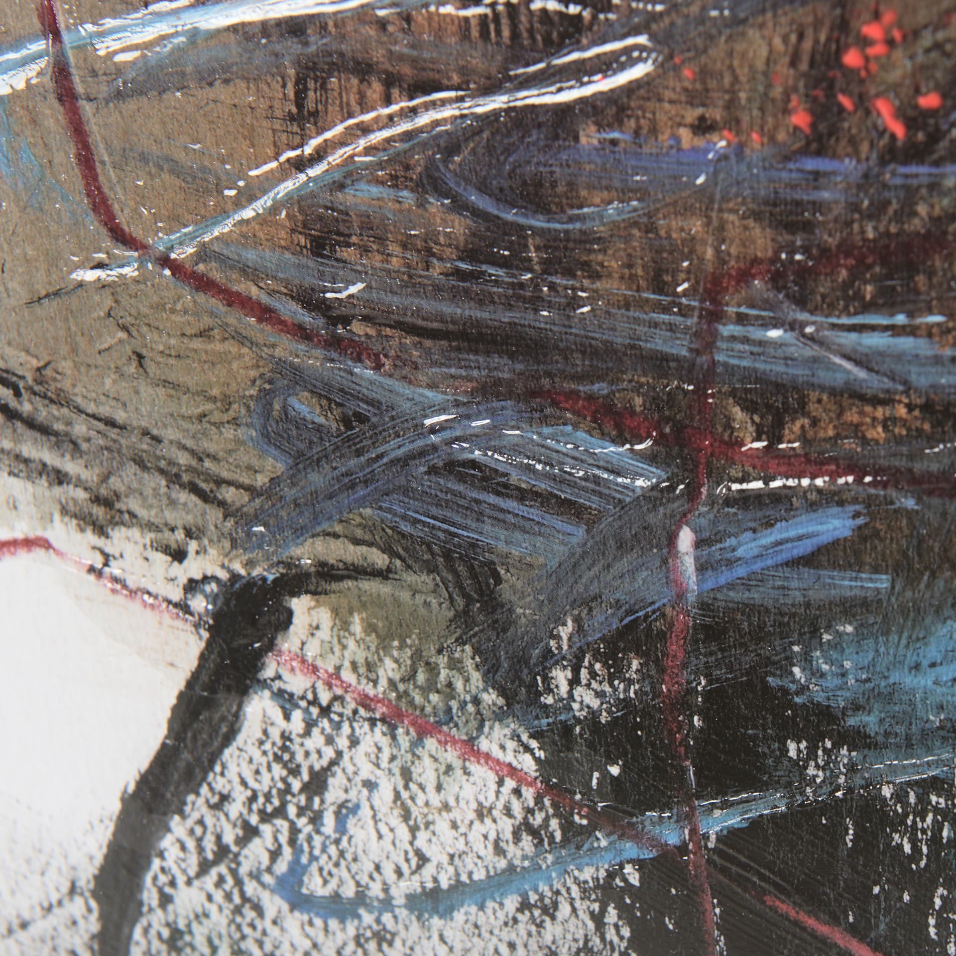 In The Middle I by Natasha Barnes a Hand Embellished Textured Framed Art Print Matted under Glass — product photograph