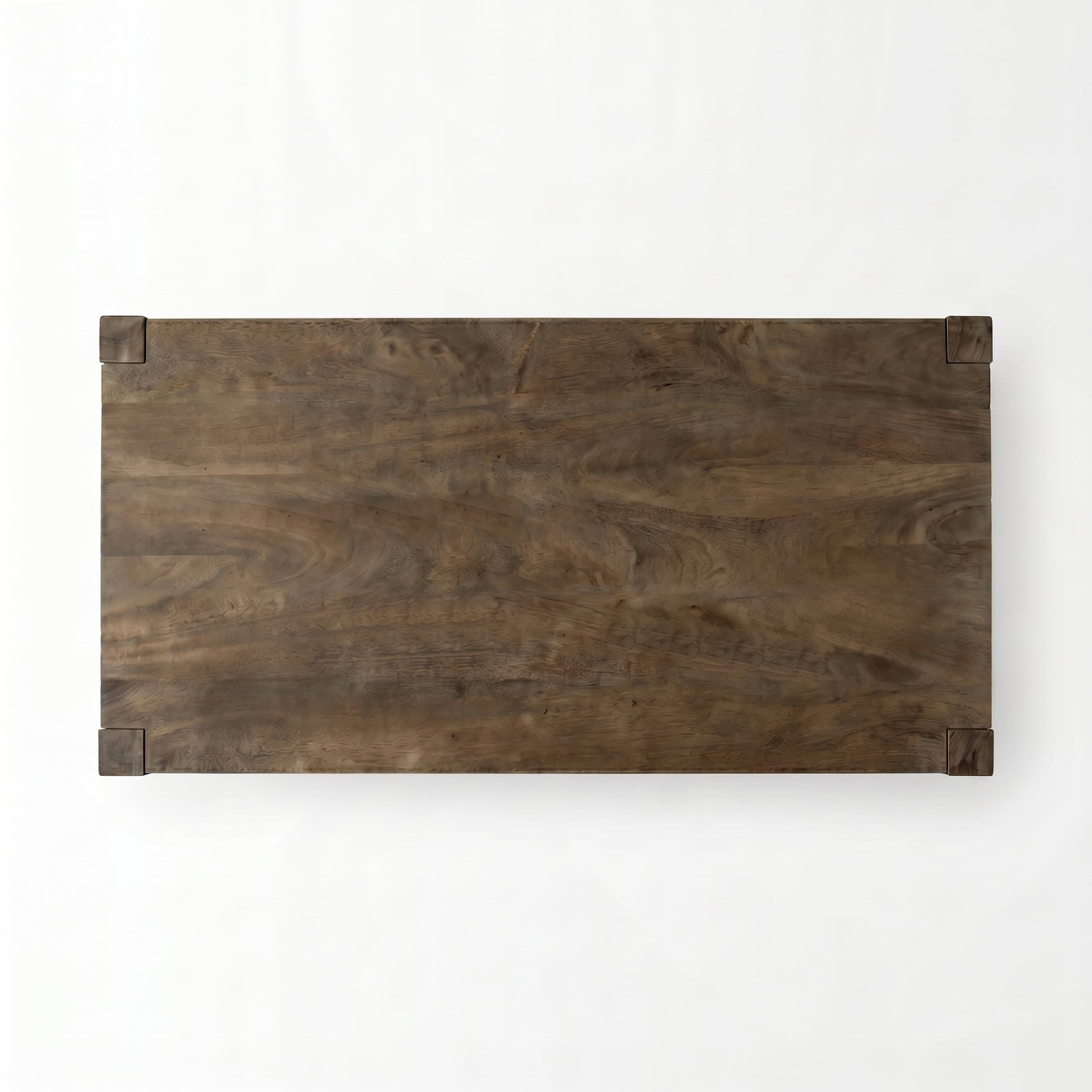 Emeril Brown Solid Wood Two-Tier Smooth Counter Top Kitchen Island — product photograph