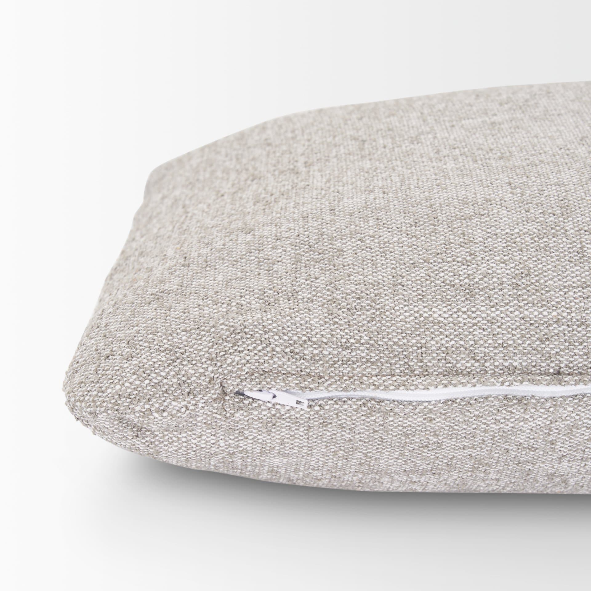 Halston Arm Pillow Light Gray Performance Fabric — product photograph