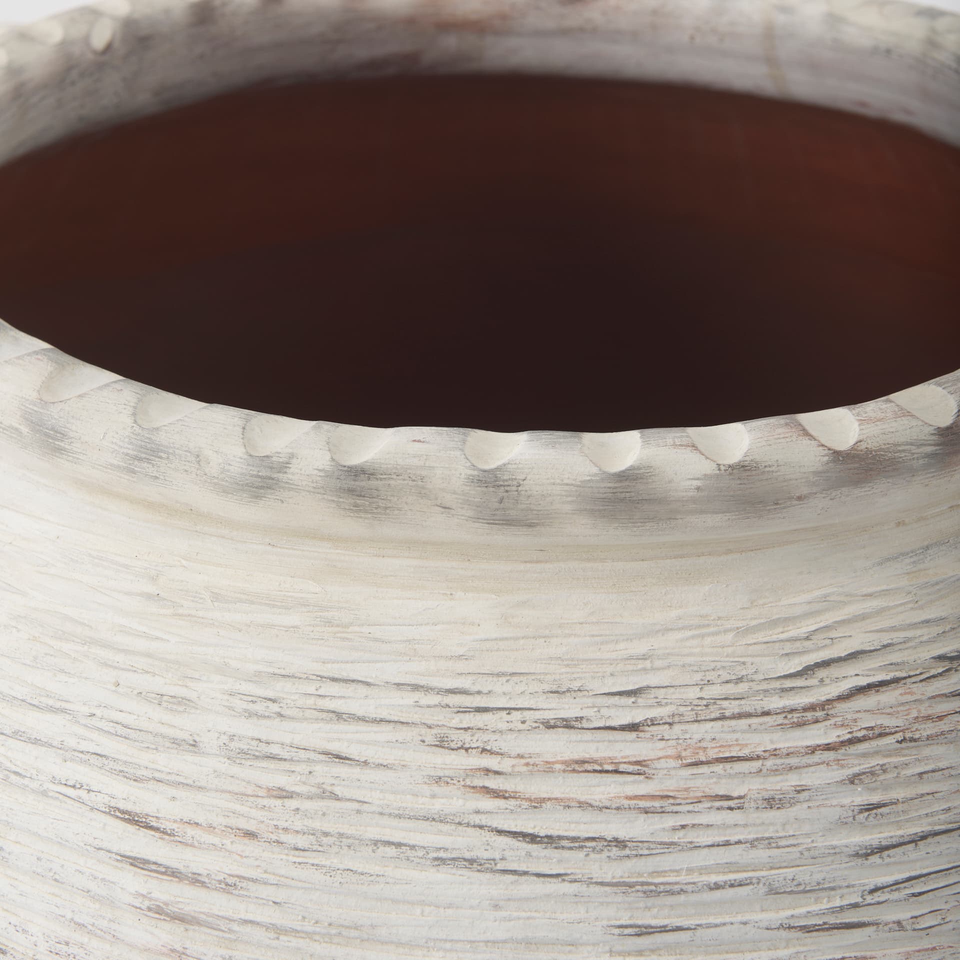 Misha 25.2L x 25.2W x 22.4H Cream Ceramic Floor Vase — product photograph