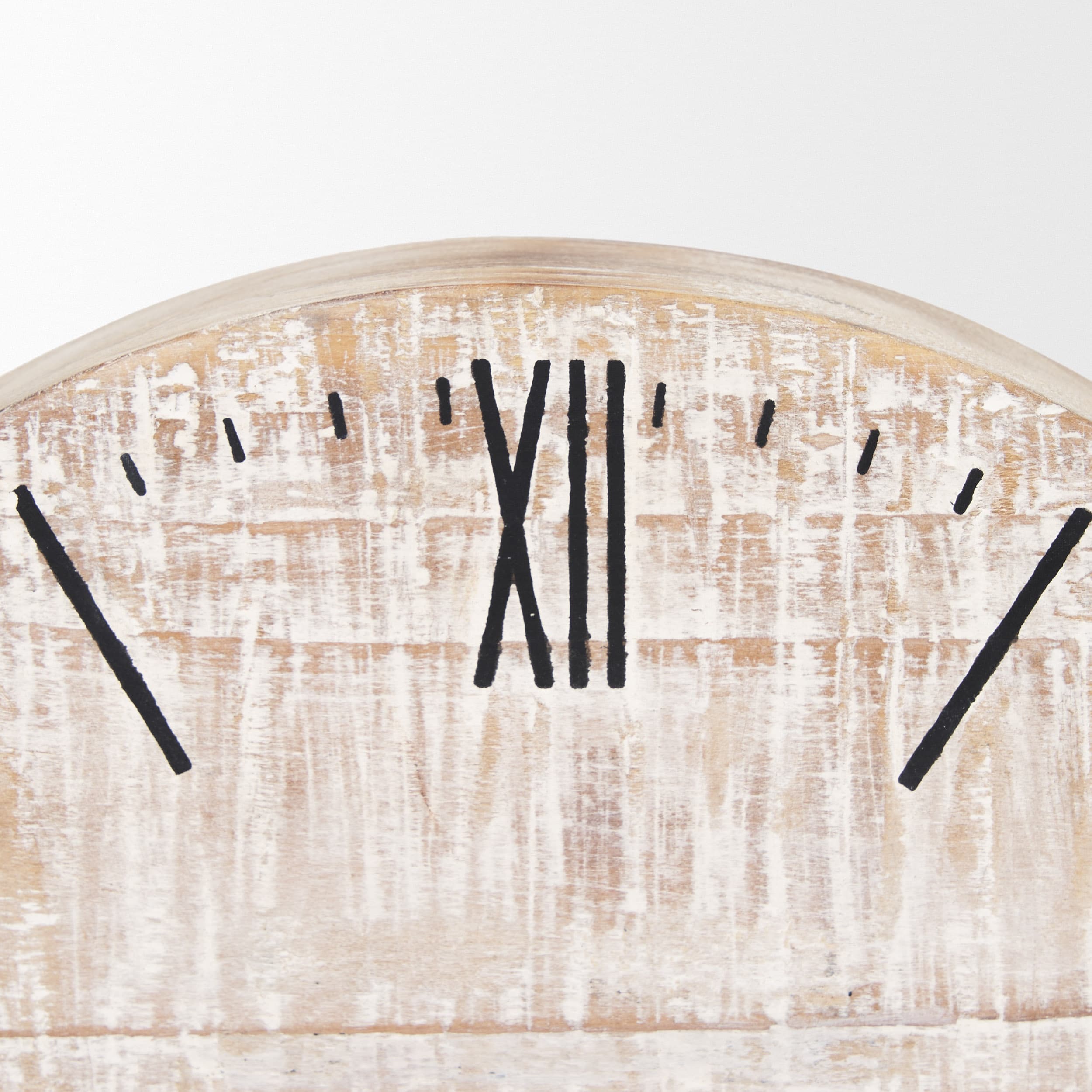 Raja Matte Black Metal w/ Wood Table Clock — product photograph