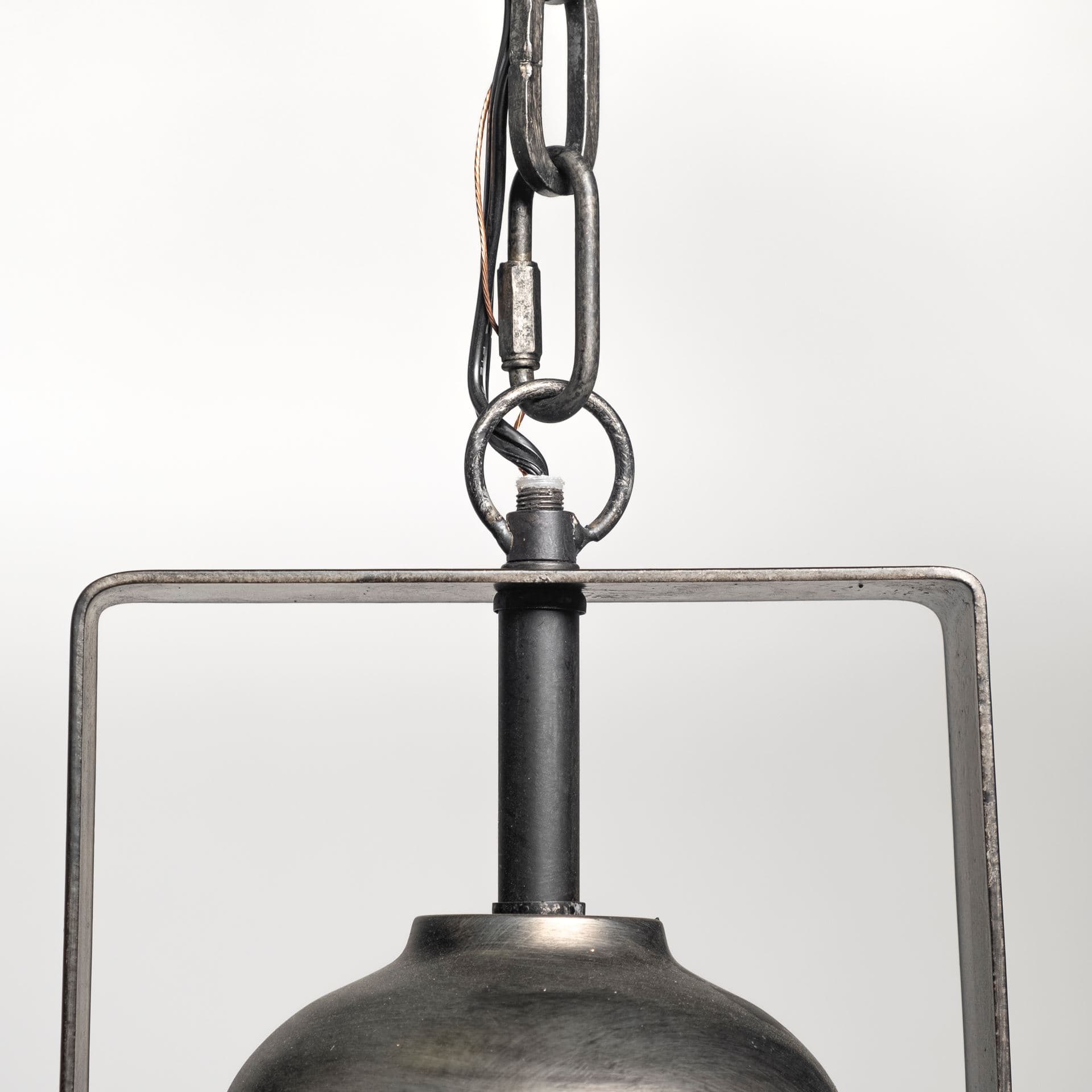 Bashaw I 17x20 Gray Toned Metal Dome Pendant Light — product photograph