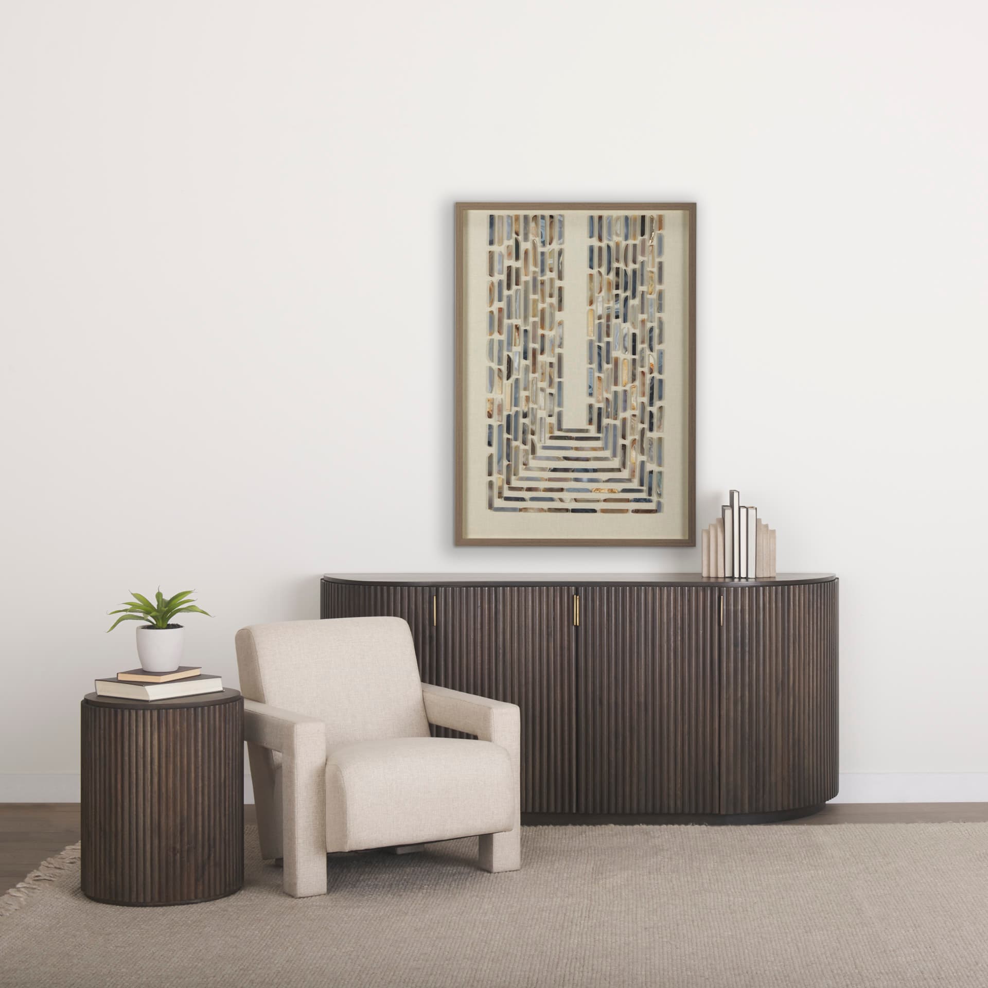 Sovereign Oatmeal Fully Upholstered Accent Chair — product photograph