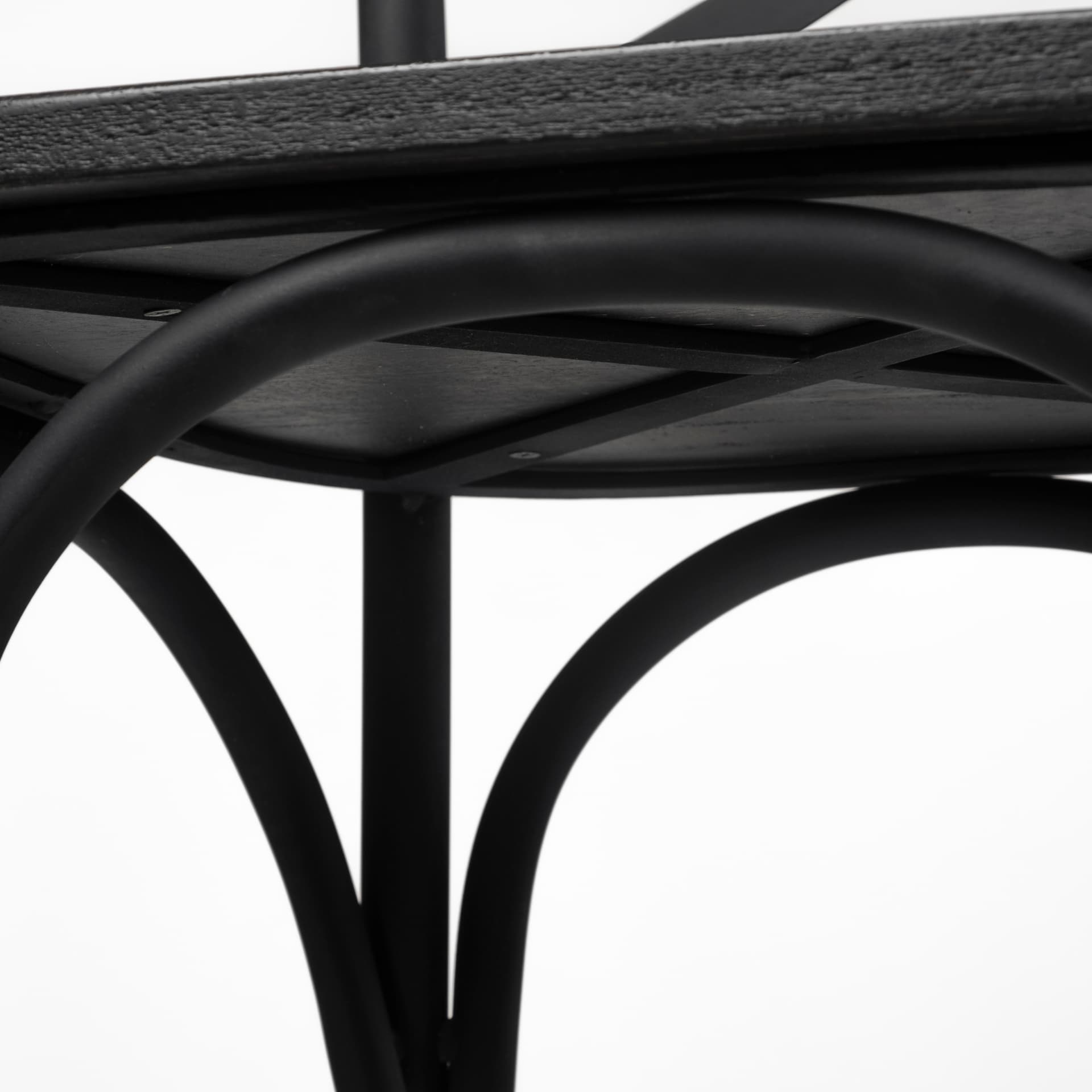 Etienne Low Back 26.25in Seat Counter Stool | Black Wood w/ Metal — product photograph