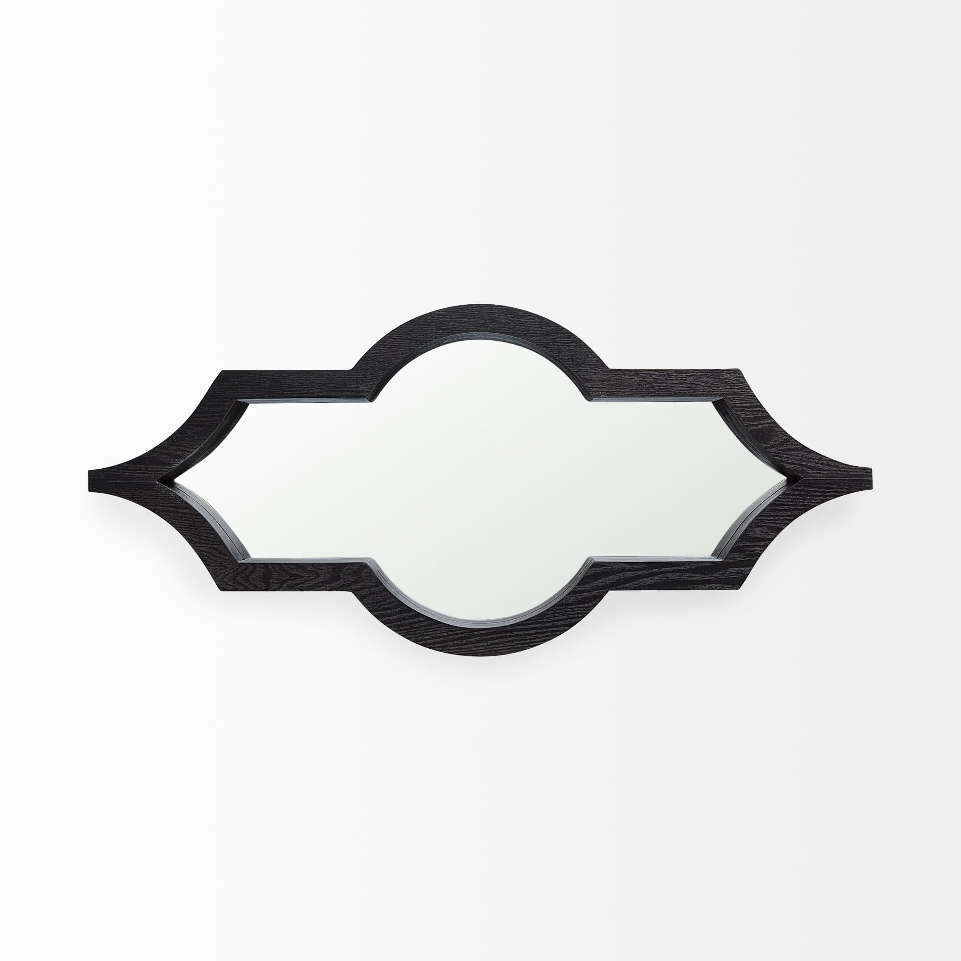 Tamanar 15.0 x 3.0 x 34.1 Black Wood Frame Wall Mirror — product photograph