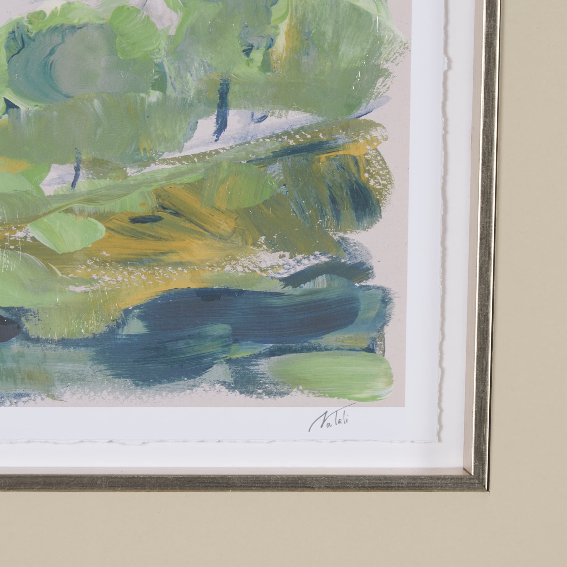 Vibrant View IV by Mercana Studio a Hand Embelished Textured Framed Art Print Matted under Glass — product photograph