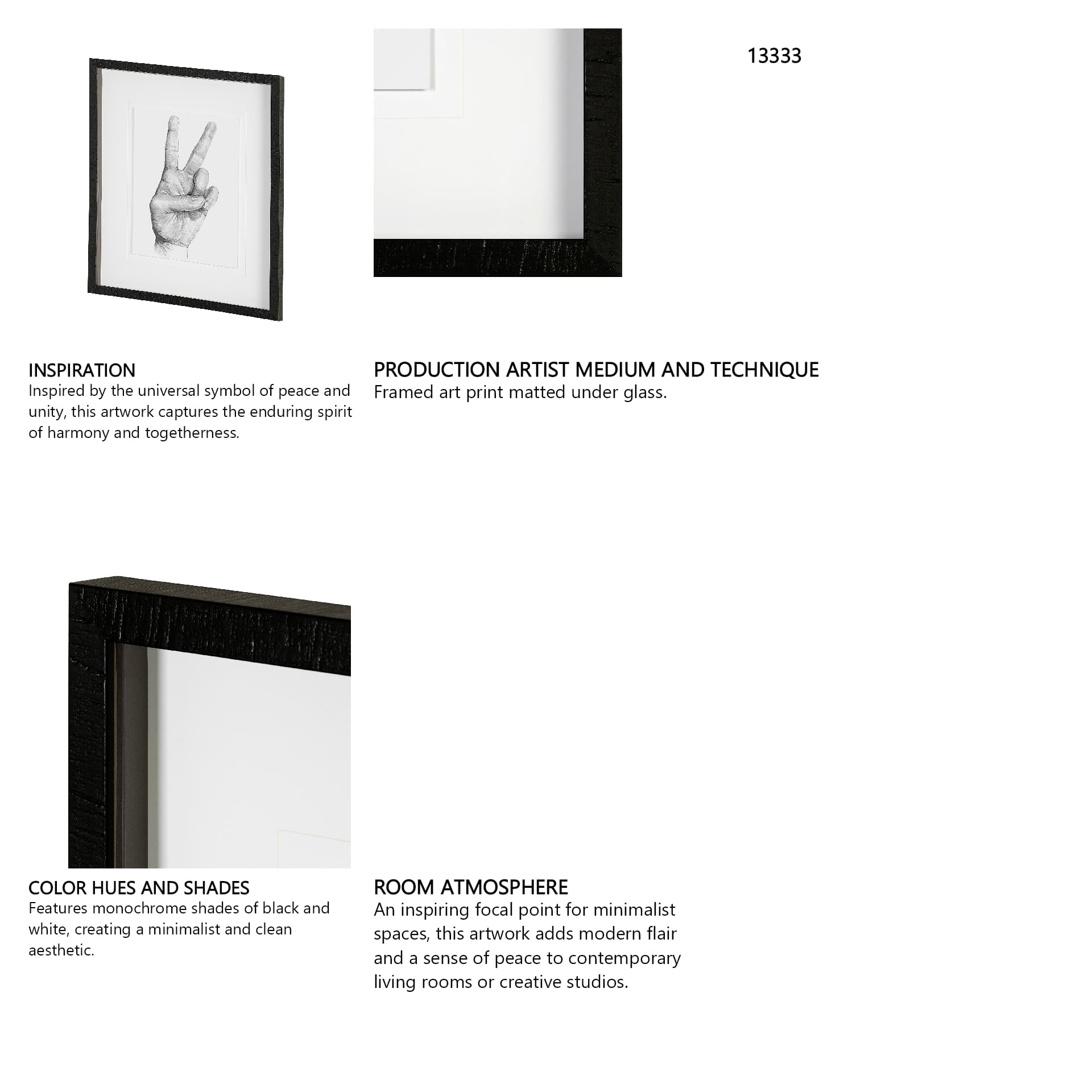 Hand Signs II by Jennifer Paxton Parker a Framed Art Print Matted under Glass — in a styled room