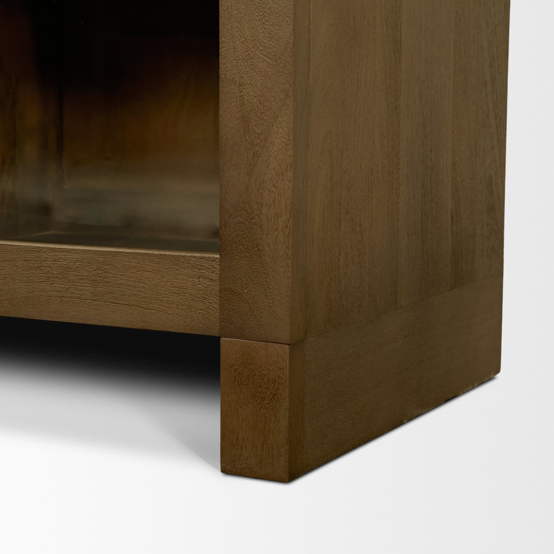 Suri Mid Brown Wood w/ Glass 4-Door Closed Sideboard — product photograph