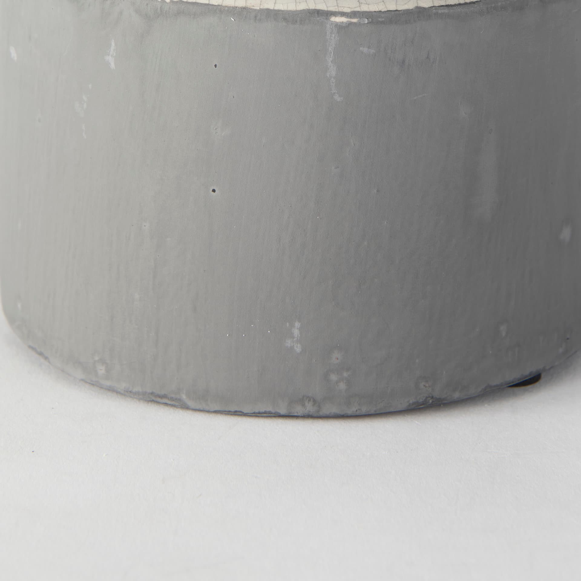 Burton 10.2H Small Two Tone Gray Ceramic Jug Vase — product photograph
