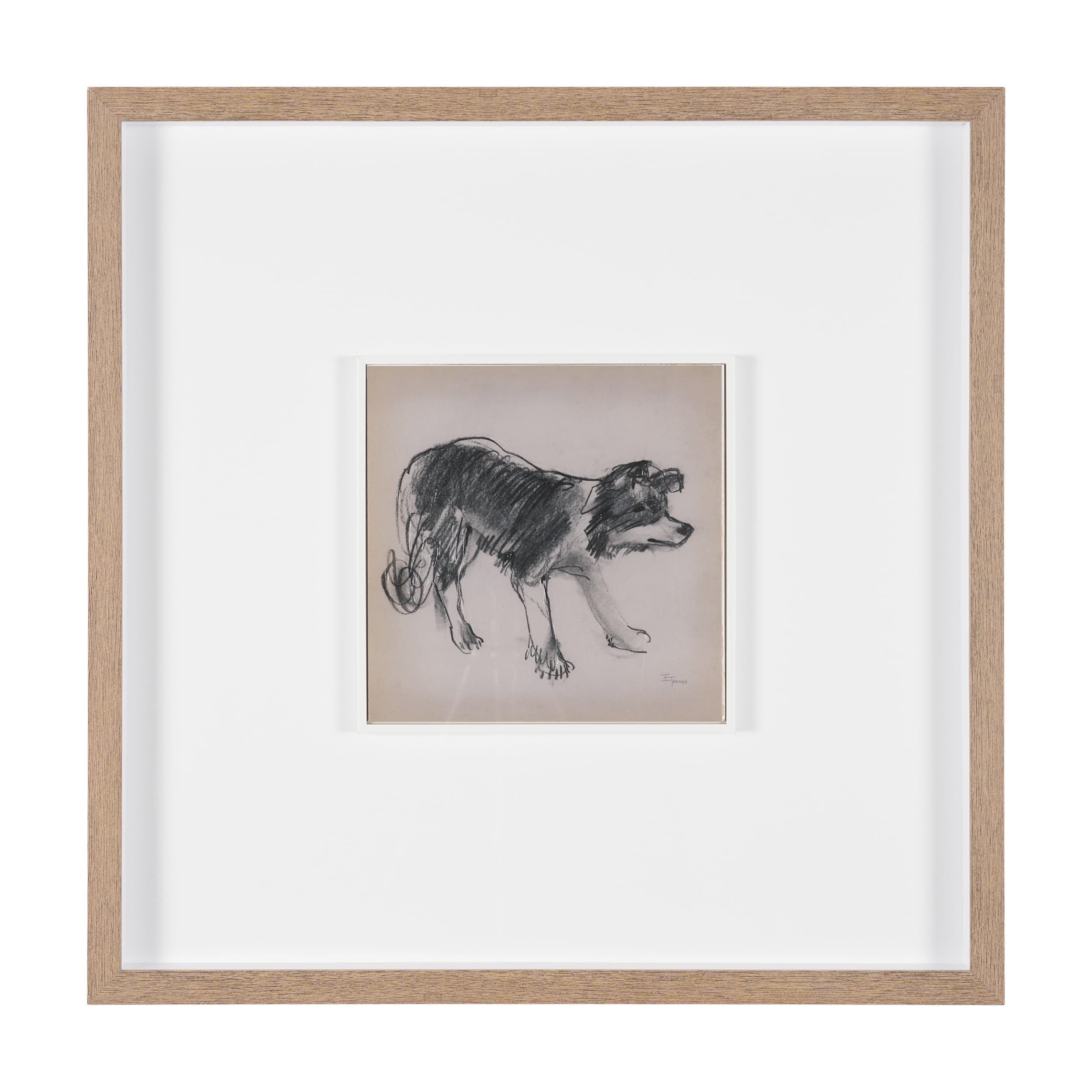 Border Collie by Mercana Studio Hand-Embellished Framed Artwork Matted under Glass — product photograph