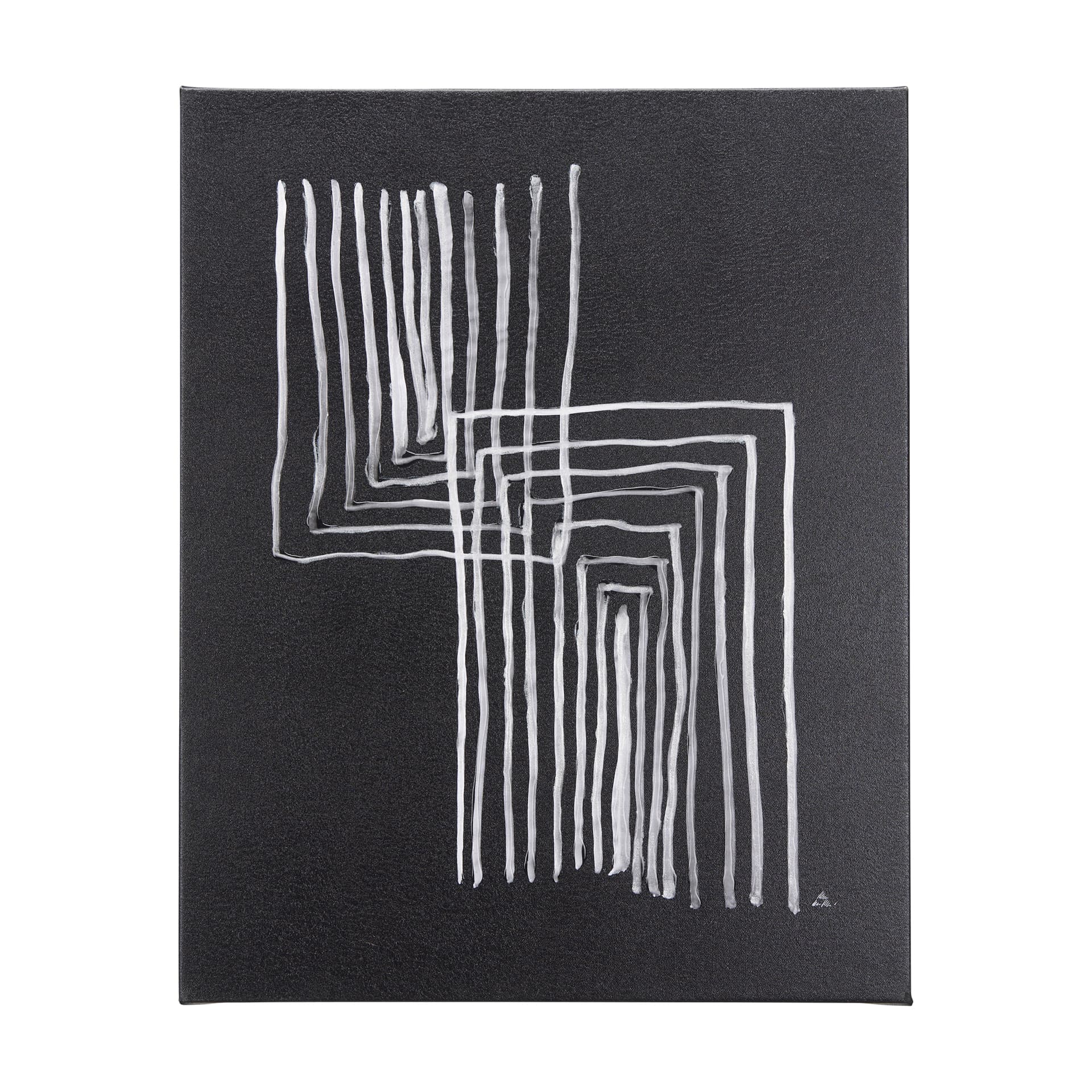 Lines II by Mercana Studio a Hand Embellished Textured Canvas — product photograph