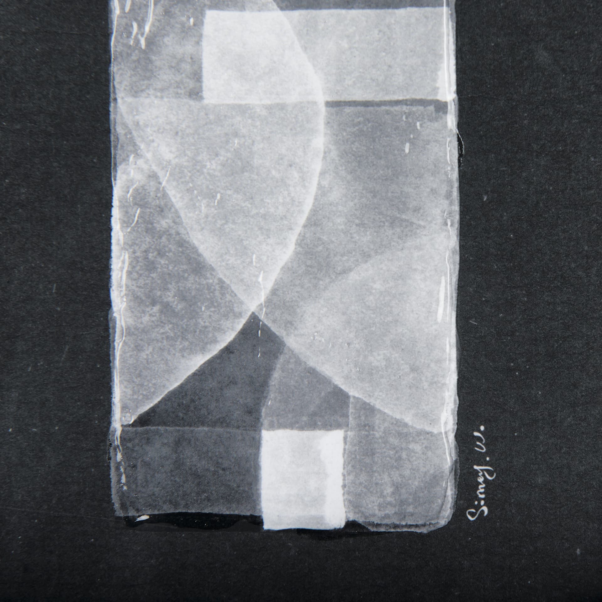 Numbers I by Mercana Studio a Hand Embellished Textured Framed Art Print Matted under Glass — product photograph