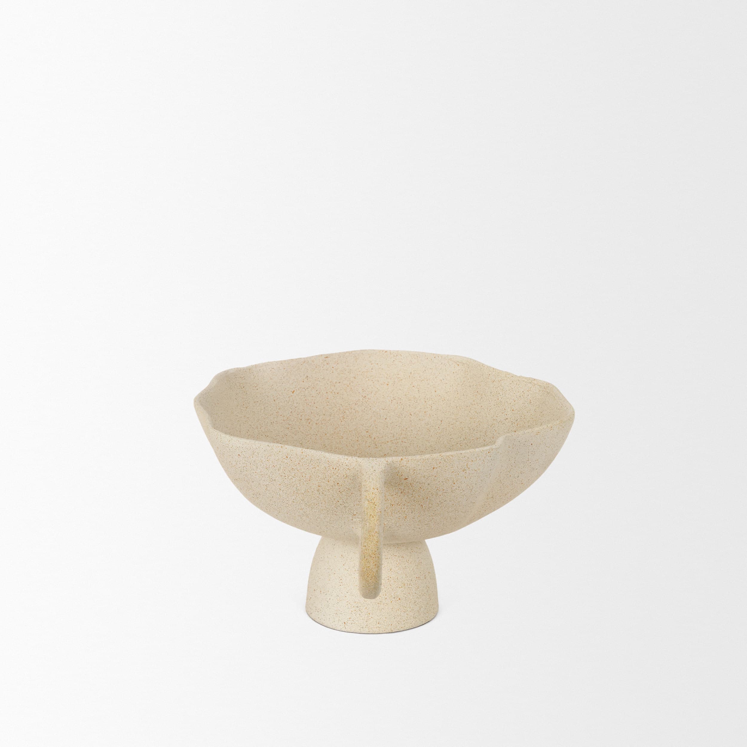 Radka Beige Textured Small Metal Decorative Bowl — product photograph