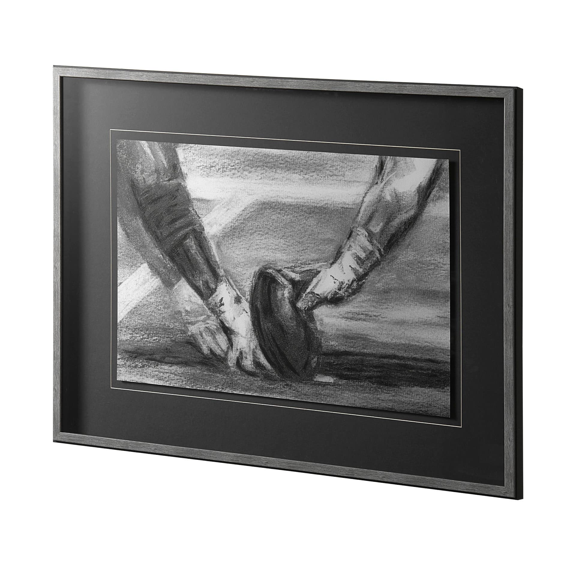 Sports Collection Football by Mercana Studio Hand Embellished Framed Art Print Matted under Glass — product photograph