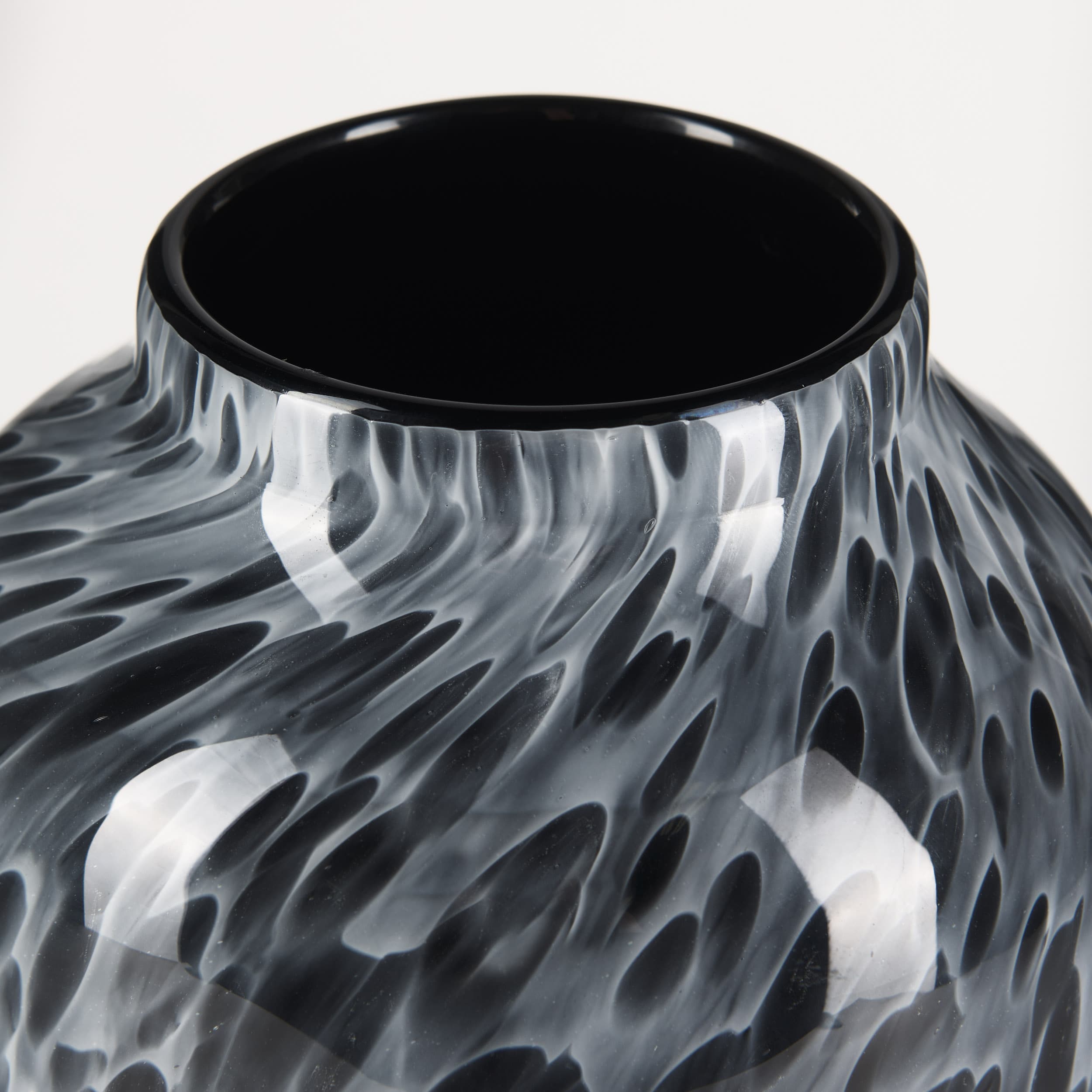 Masai Medium Black Mottled Glass Vase — product photograph