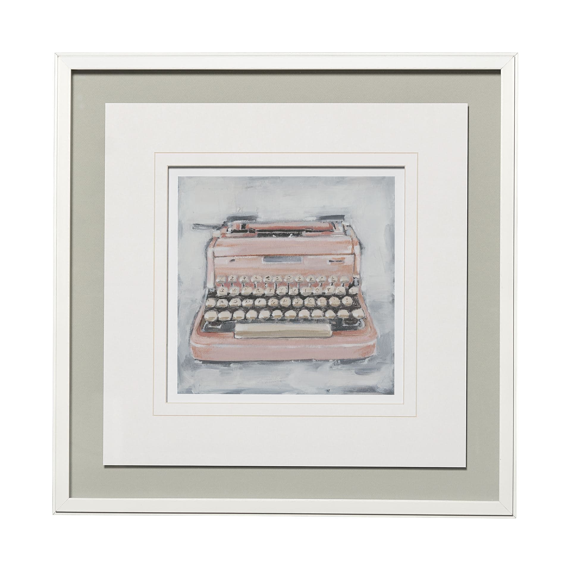 Vintage Typewriter IV by Ethan Harper a Framed Art Print Matted under Glass — product photograph