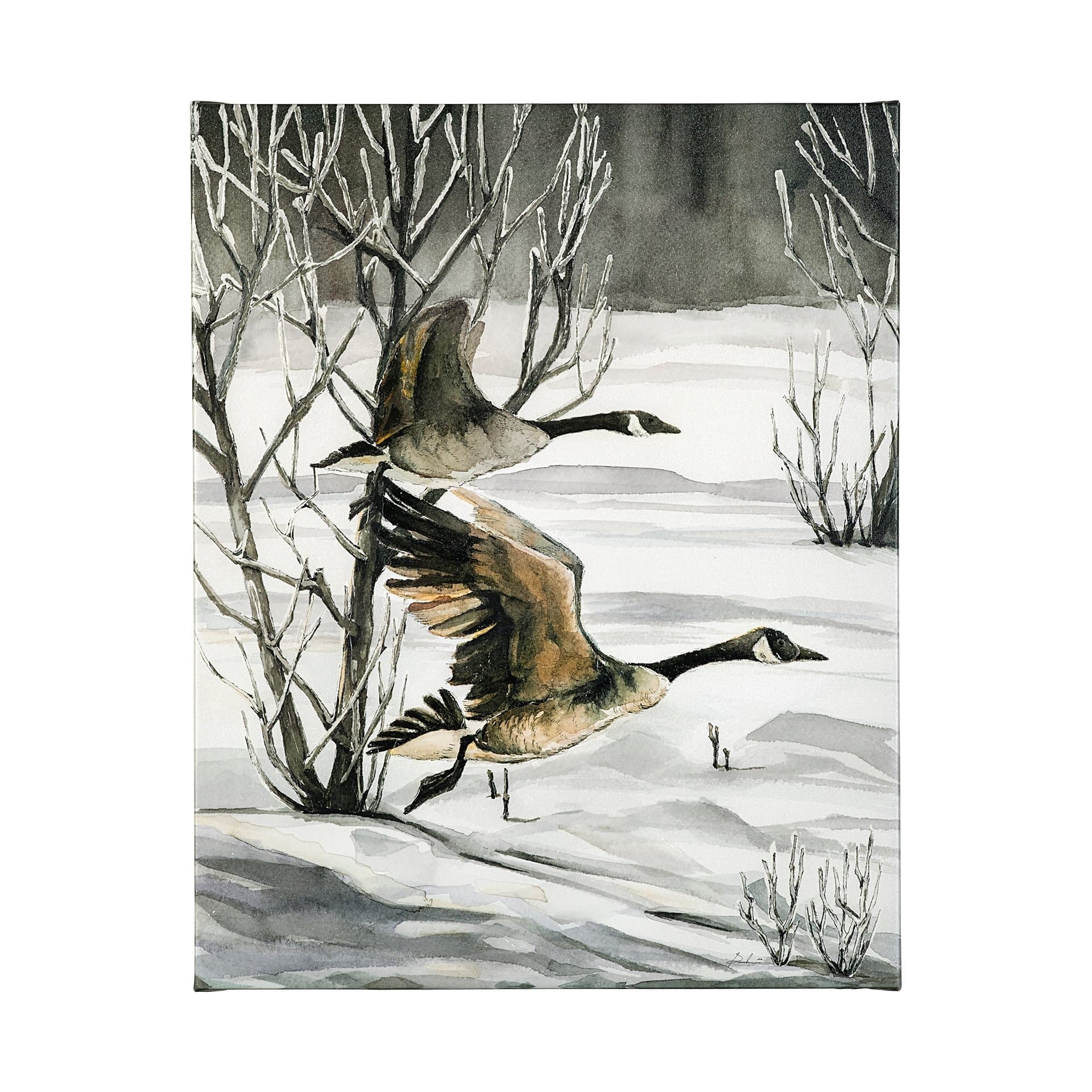 Life in North II by Melody Ducharme a Hand Embellished Textured Canvas — product photograph
