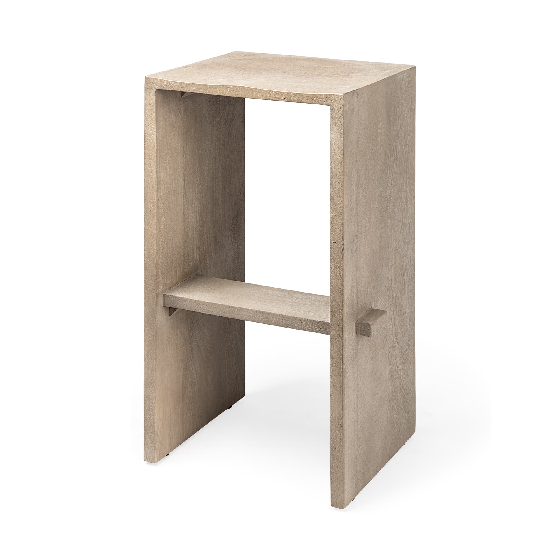 Aida Backless 30in Seat Bar Stool | Light Gray — product photograph