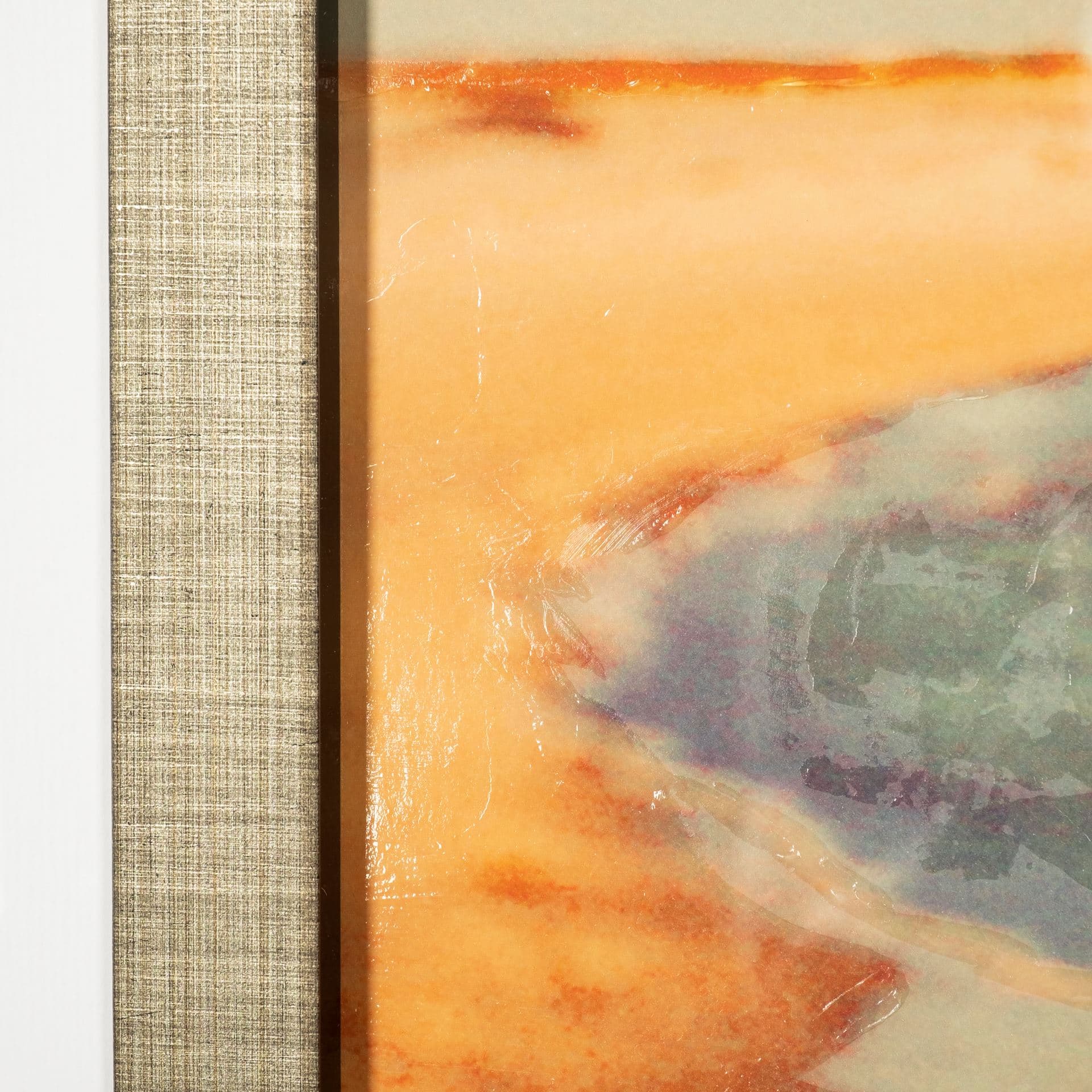 Lido by Alicia Bock a Hand Embellished Textured Framed Photo Art Print Matted under Glass — product photograph