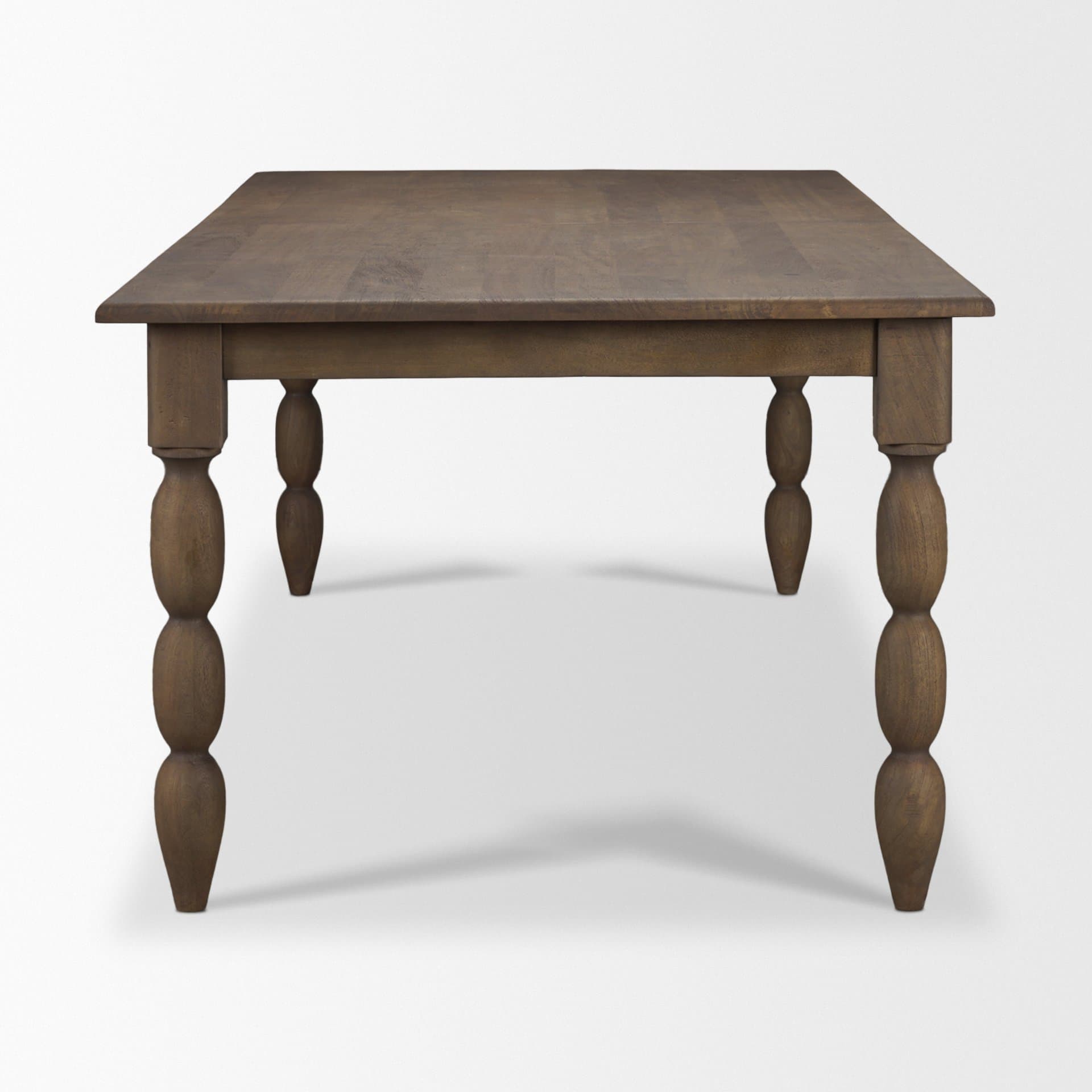 Angeline 96"L x 48"W Extendable Dining Table | Dark Brown Wood | Seats 8-10 — product photograph