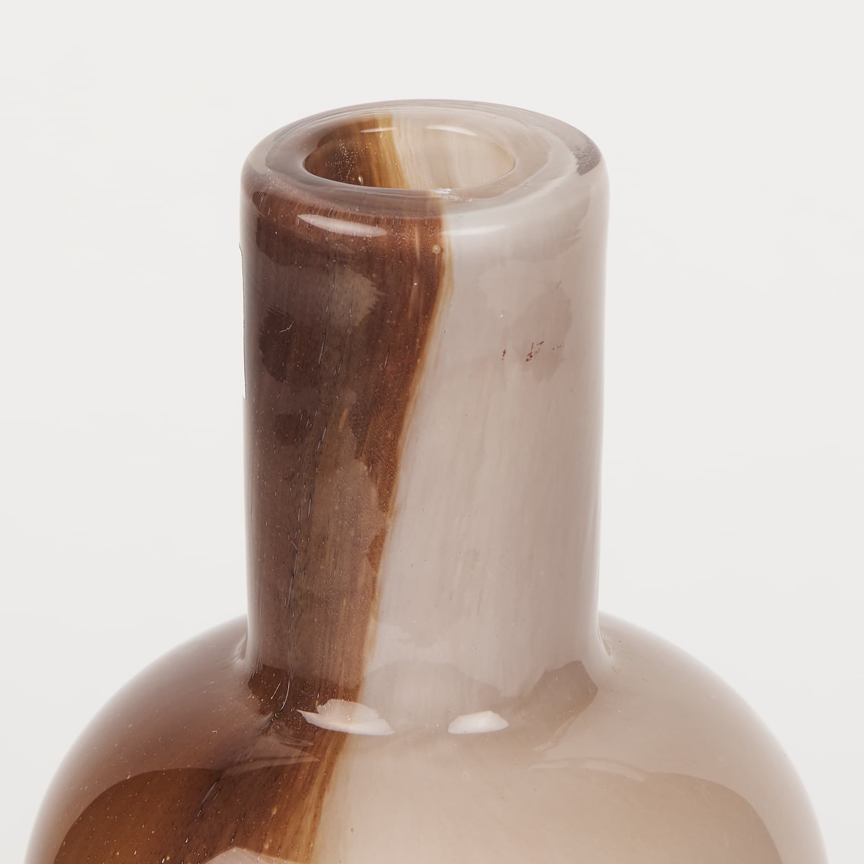 Marans Tall Amber Multi-Color Glass Vase — product photograph