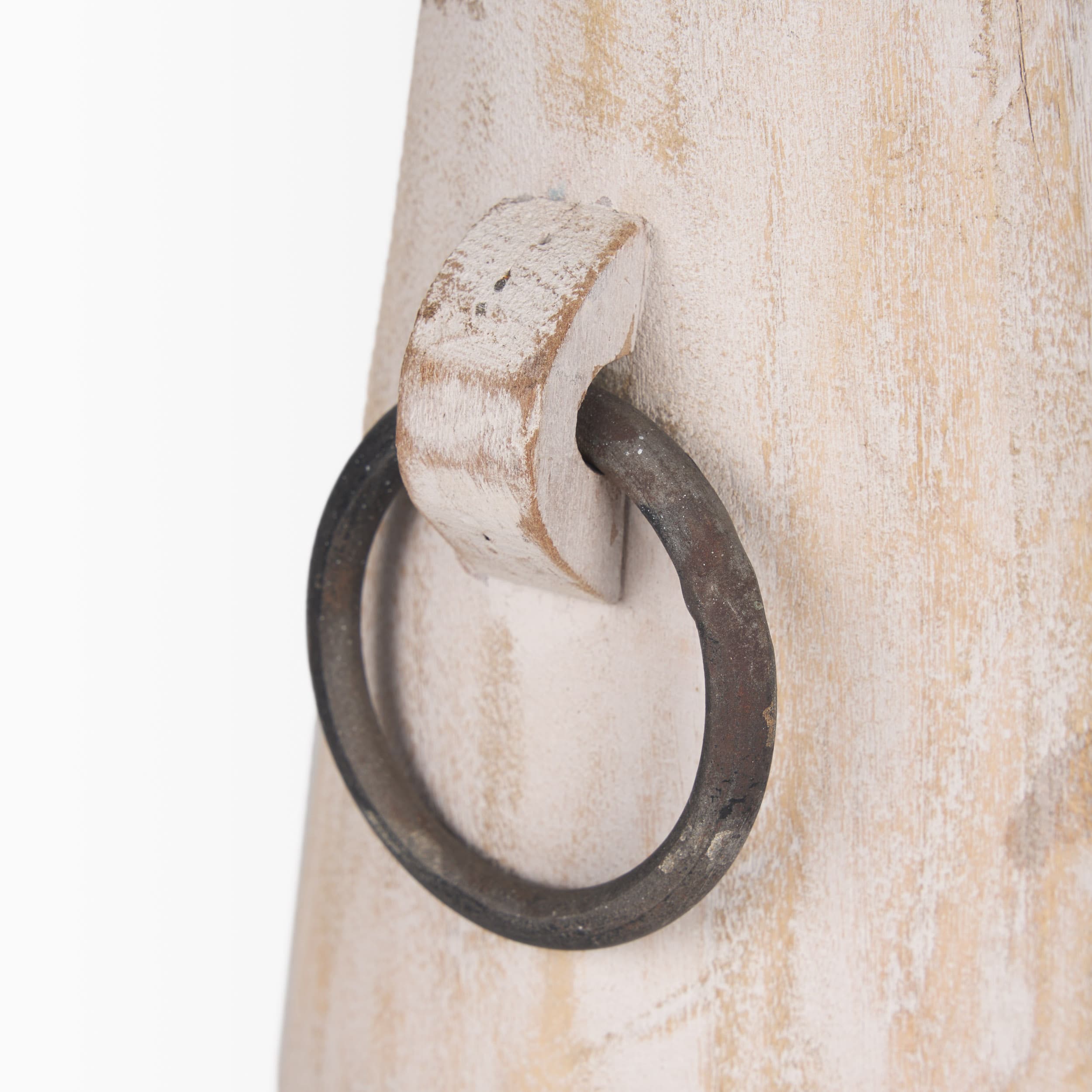 Monique Small Light Brown w/ Handles Wood Pot — product photograph