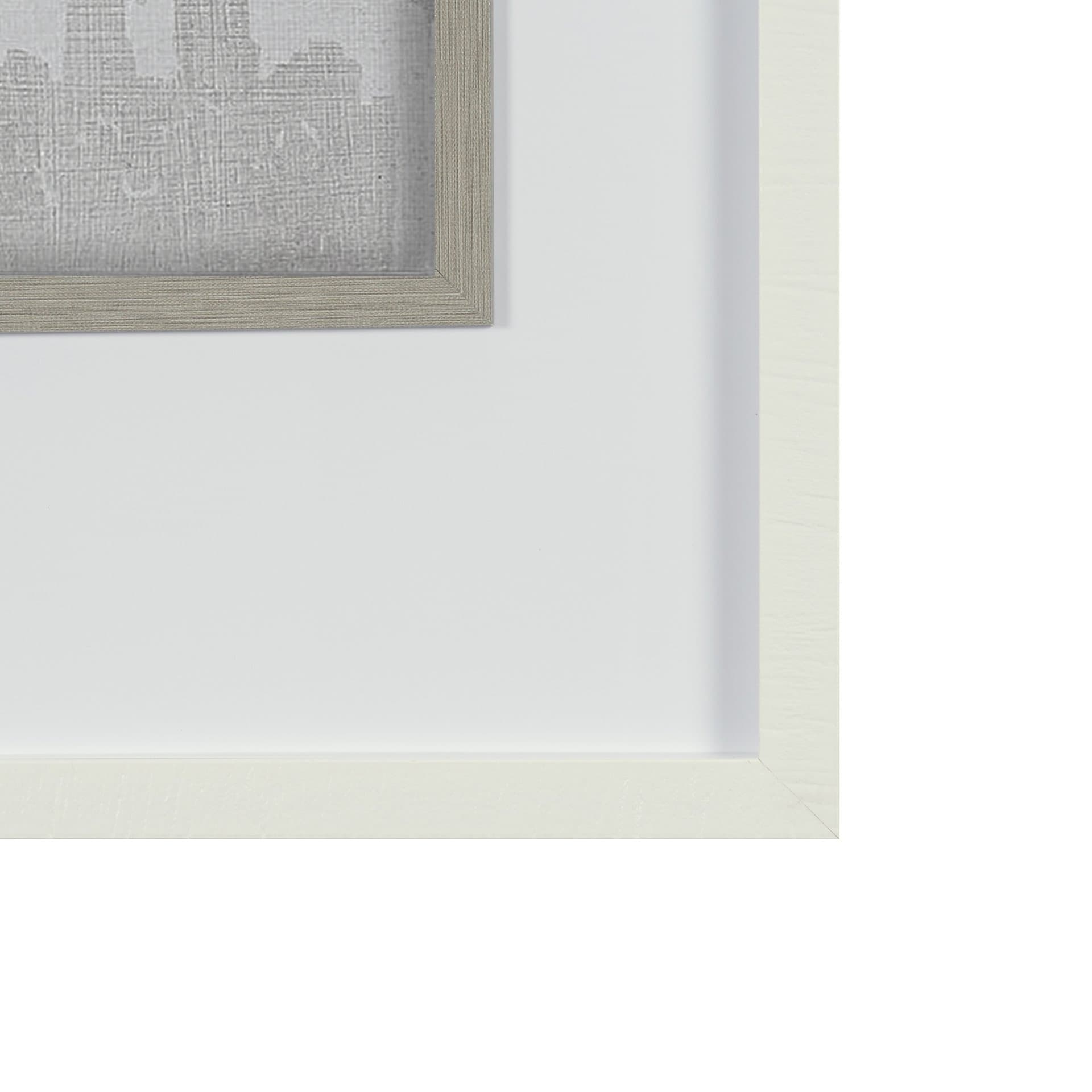 Shadow Ikat IV by Chariklia Zarris a Hand Embellished Textured Framed Art Print Matted under Glass — product photograph