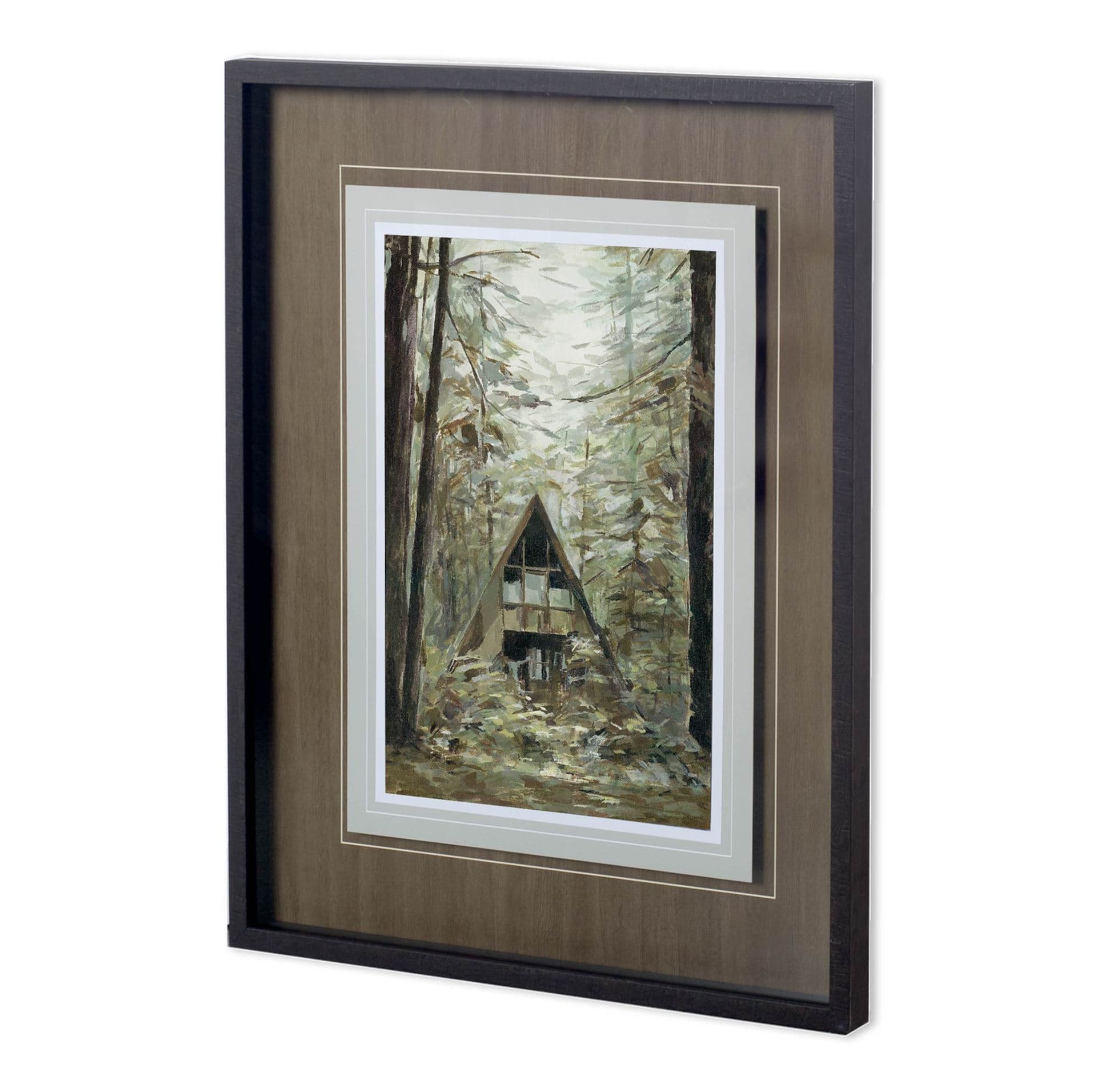 Deep Woods II by Mercana Studio a Hand Embellished Textured Framed Photo Art Print Matted under Glas — product photograph