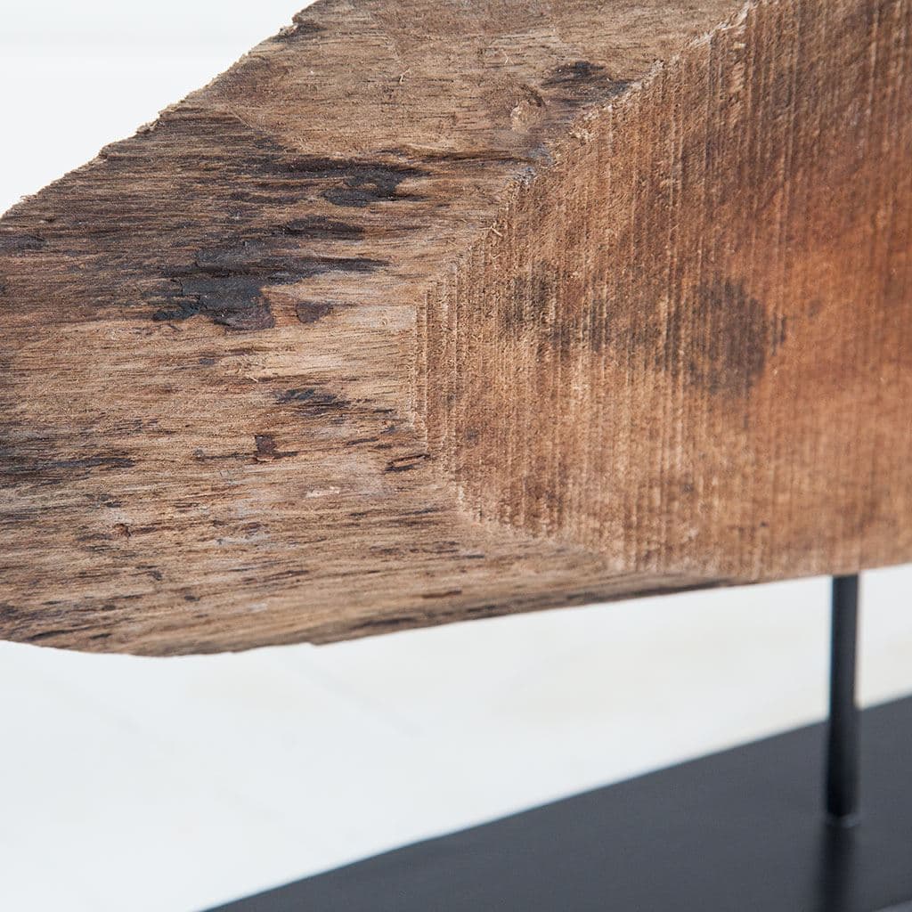 Yeadon I 5L x 34W Brown Shaped Oval Wood Object — product photograph