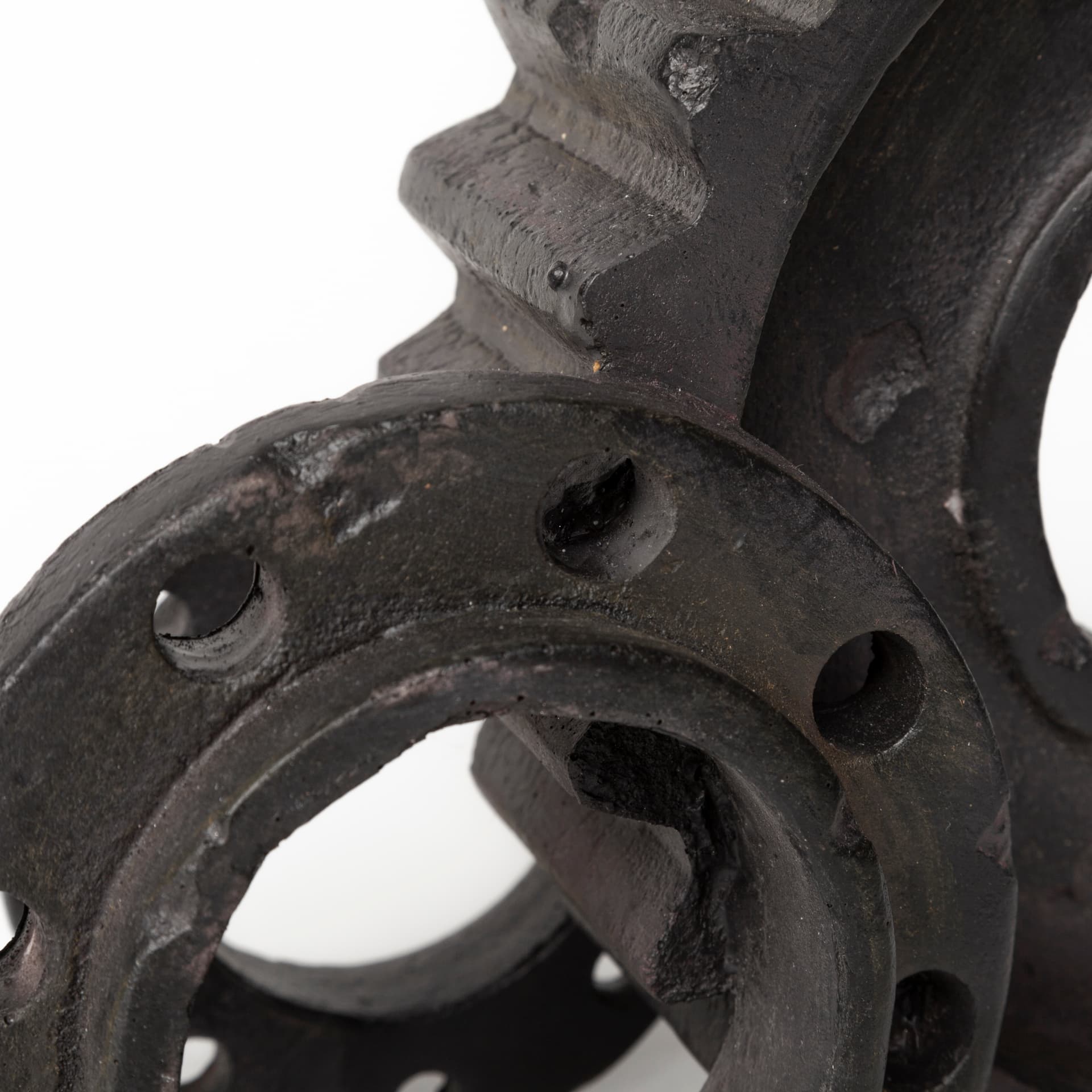 Cogsworth Set of 2 14L x 4W Brown Resin Industrial Gear Bookends — product photograph