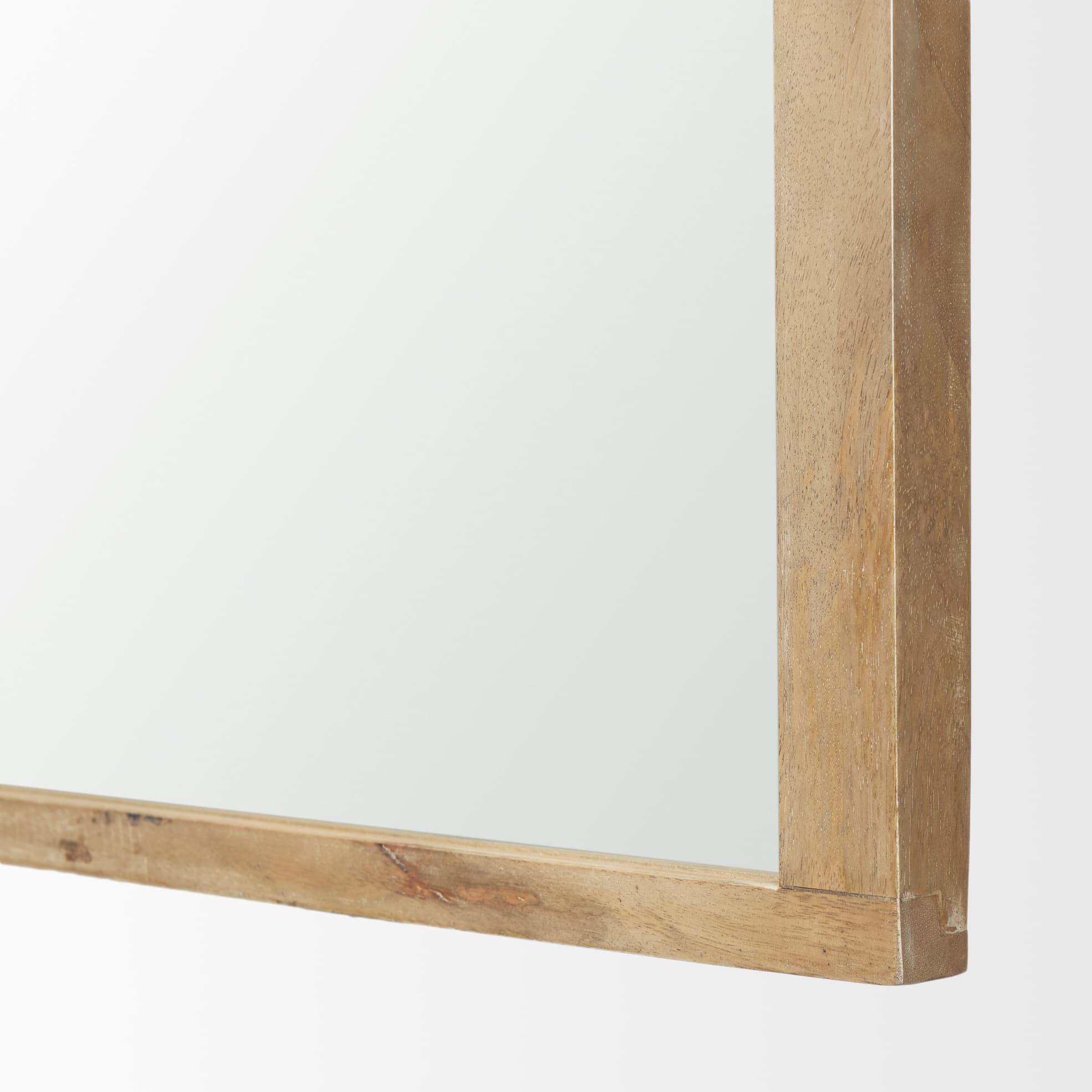 Celeste Light Brown Wood Arched Mirror — product photograph